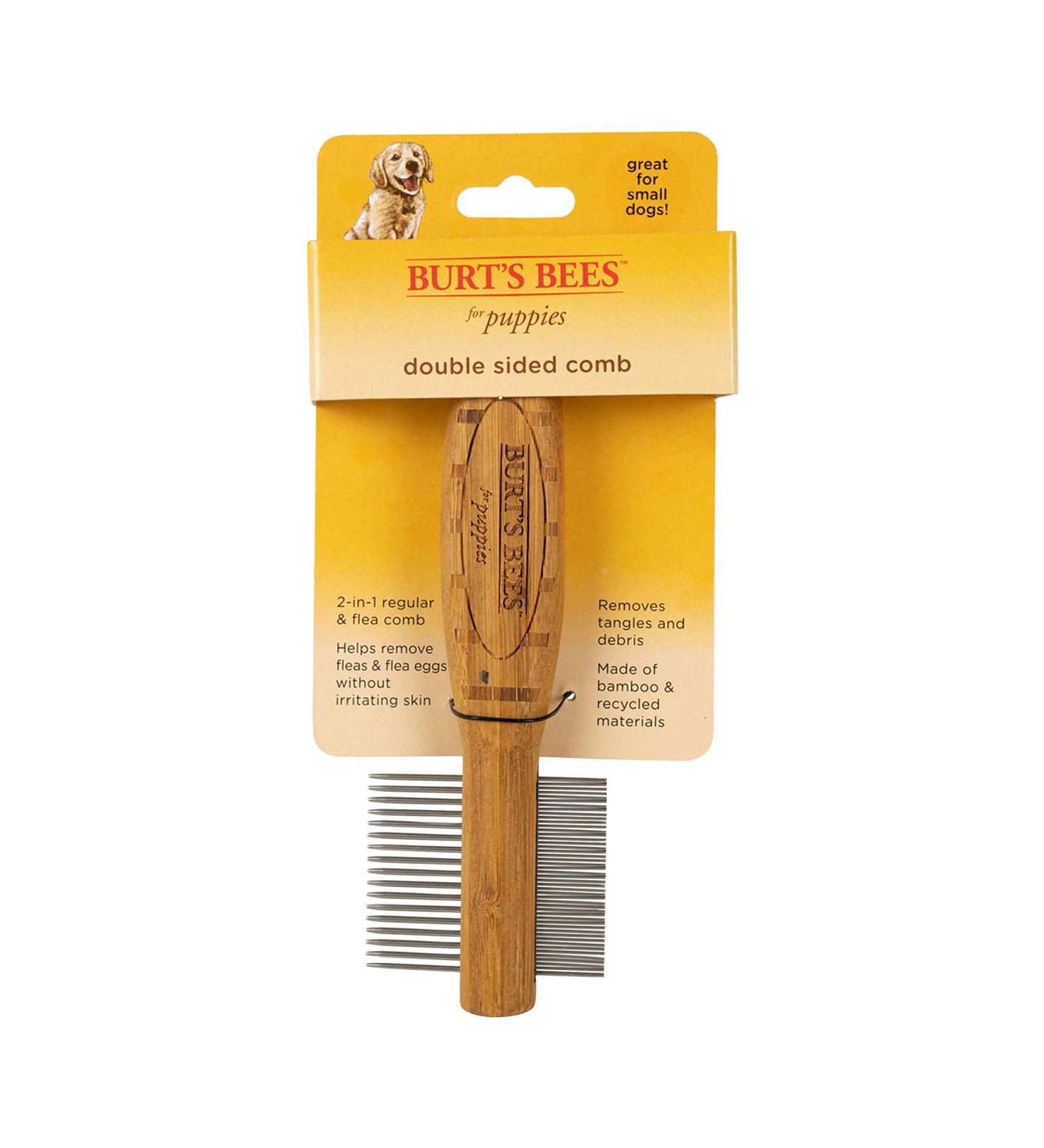 Burt's Bees for Puppies Double Sided Comb | 2-in-1 Grooming Tool for Puppies & Small Dogs | Dog Comb Removes Fleas & Flea Eggs Comfortably and Safely for All Dogs Gold 1 - Pack Double Sided Comb - Buy Online on GoSupps.com