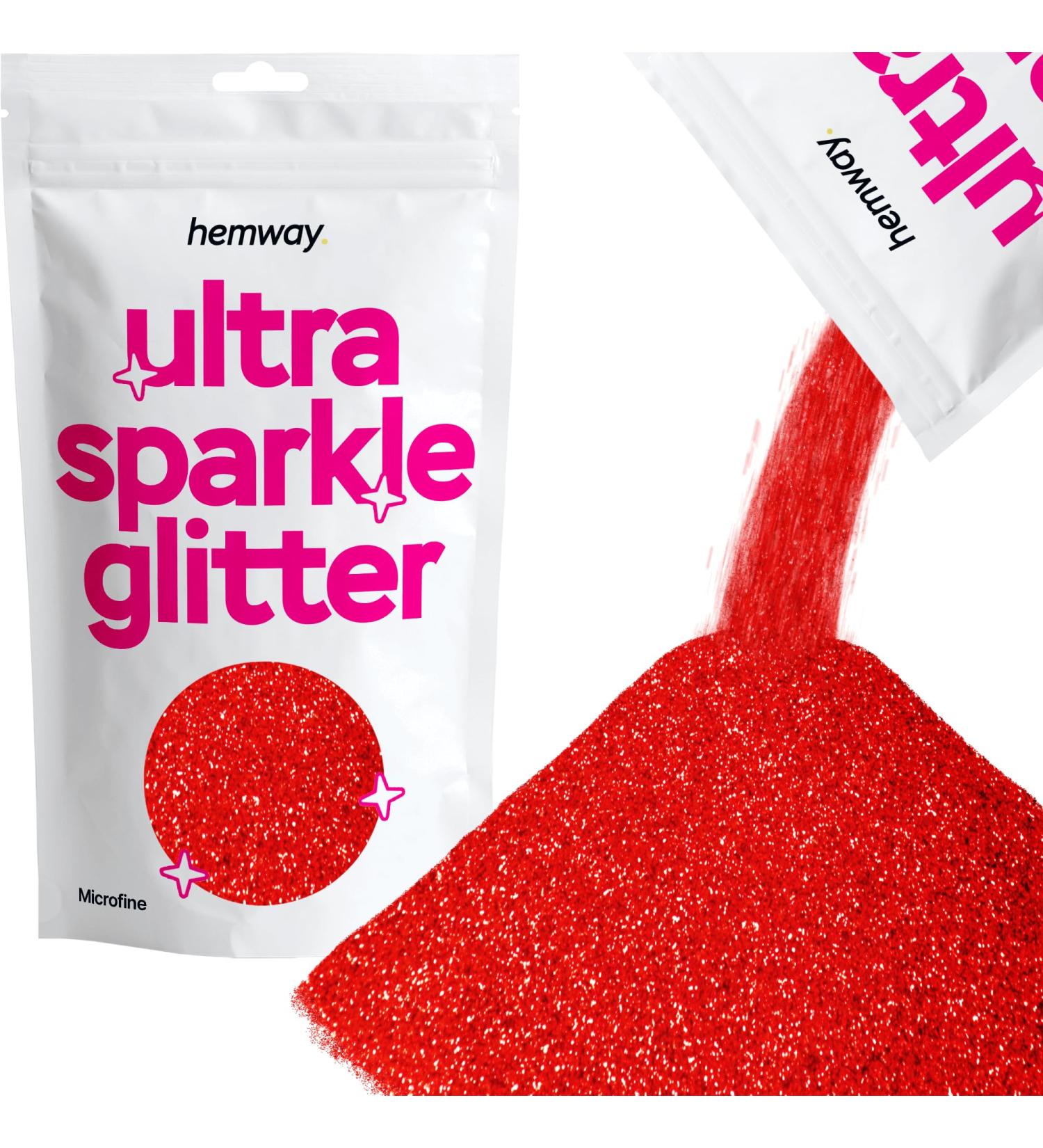 Hemway Ultra-Schein-Glitter 1/256 - Red Microfine Cosmetic Safe Glitter 100g | International Shipping - Buy Online on GoSupps.com