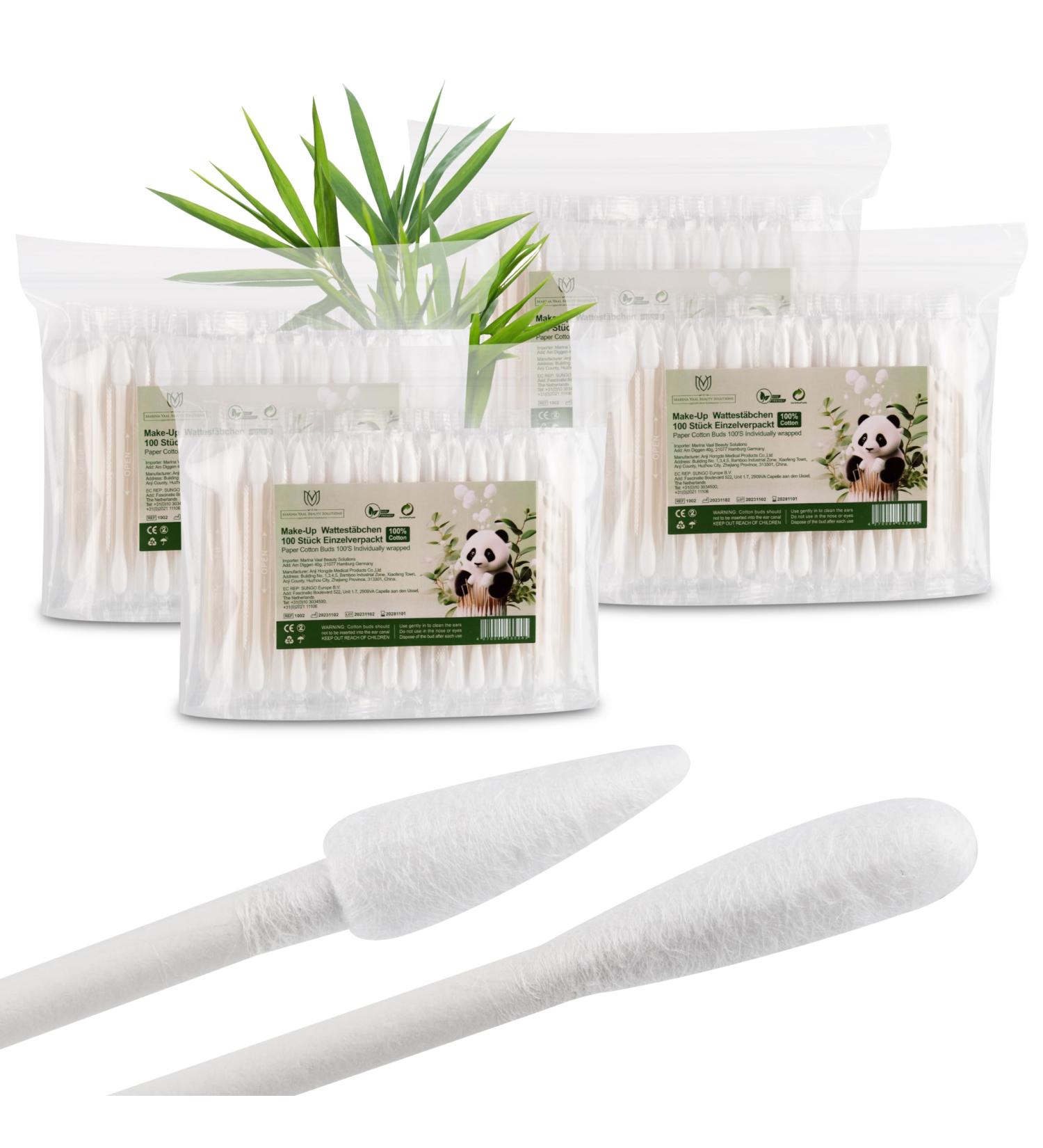 Makeup Cotton Swabs - Individually Sterilized Cosmetic Sticks (4x100) | Precision Correction Sticks with Pointed & Round Heads - Buy Online on GoSupps.com