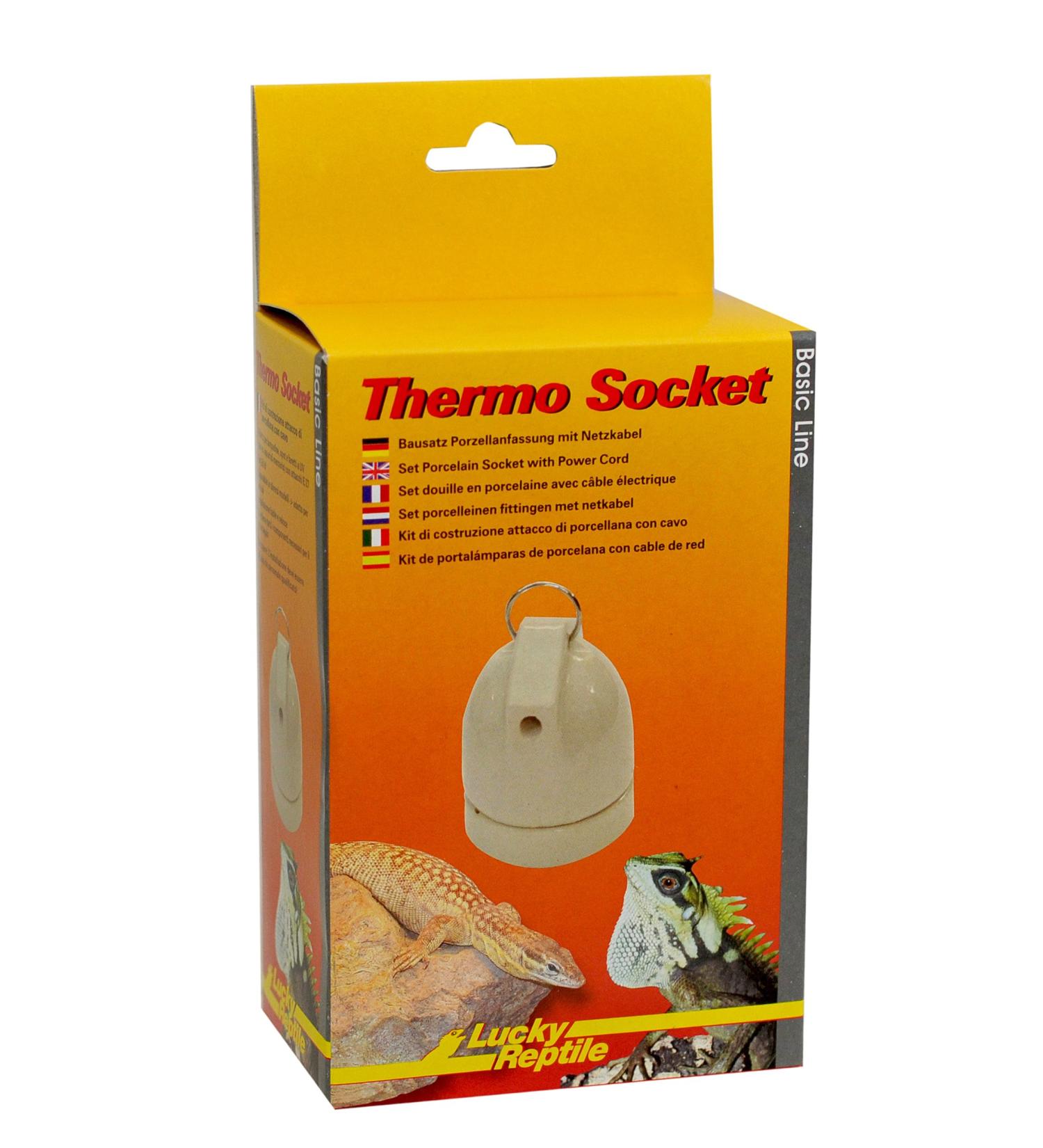 Buy Lucky Reptile Thermo Socket - E27 Porcelain Hanging Lamp with Power Cable & Sound Support - Ideal for Terrarium Accessories Up to 150W - Buy Online on GoSupps.com
