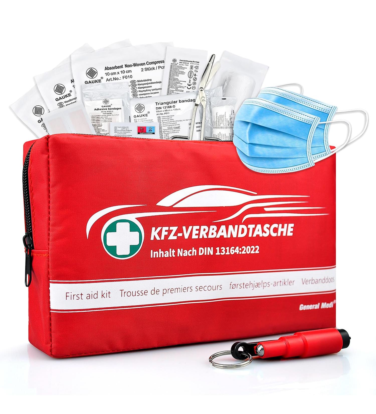 General Medi First Aid Kit - Premium Automotive Safety Kit | DIN 13164 | Essential Emergency Supplies for Car & Travel - Buy Online on GoSupps.com