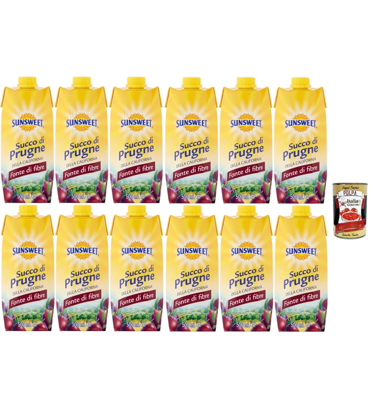  Italian Gourmet E.R. 12 x Sunsweet California Plum Juice 500ml + Italian Gourmet Polpa 400g - Buy Online on GoSupps.com