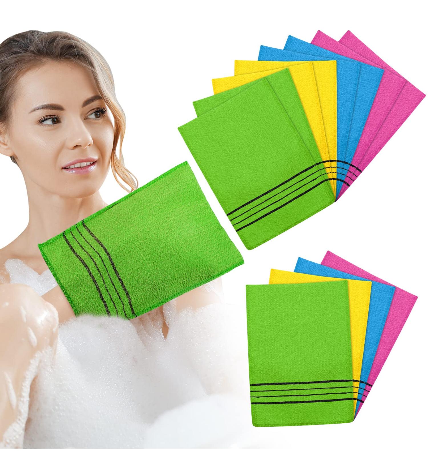 12 Pack Korean Peeling Gloves - Body Peeling Towels & Washcloths for Shower | Exfoliating Italy Cloths - Buy Online on GoSupps.com
