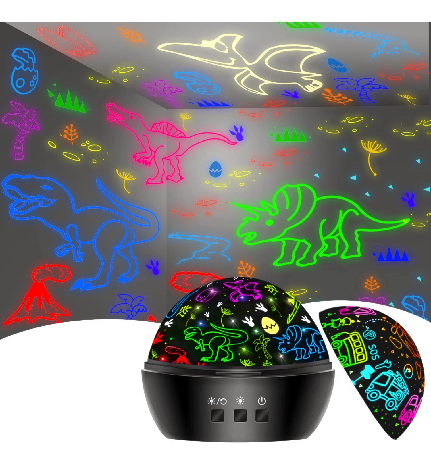 Dinosaur Night Light Projector - Ideal Dinosaur Gifts for Boys Age 3-8 | Bedroom Decor & Toys for 2-7 Year Old Boys | Perfect Birthday & Christmas Stocking Fillers - Buy Online on GoSupps.com