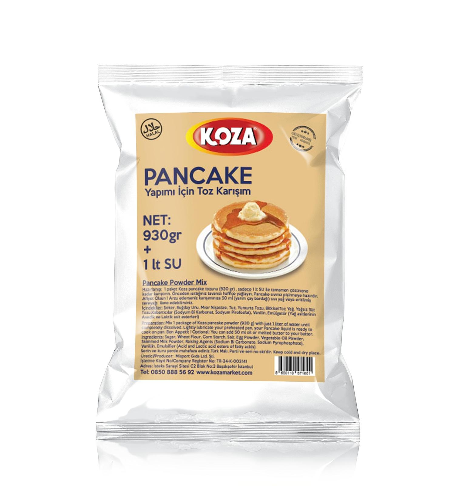 Koza Pancake Mix 930G |Large pack |Baking mix for Pan-Cake or pancakes |Easy preparation only with water |Pancake powder |Baking mix |Halal |Fast snack |Pancakes
