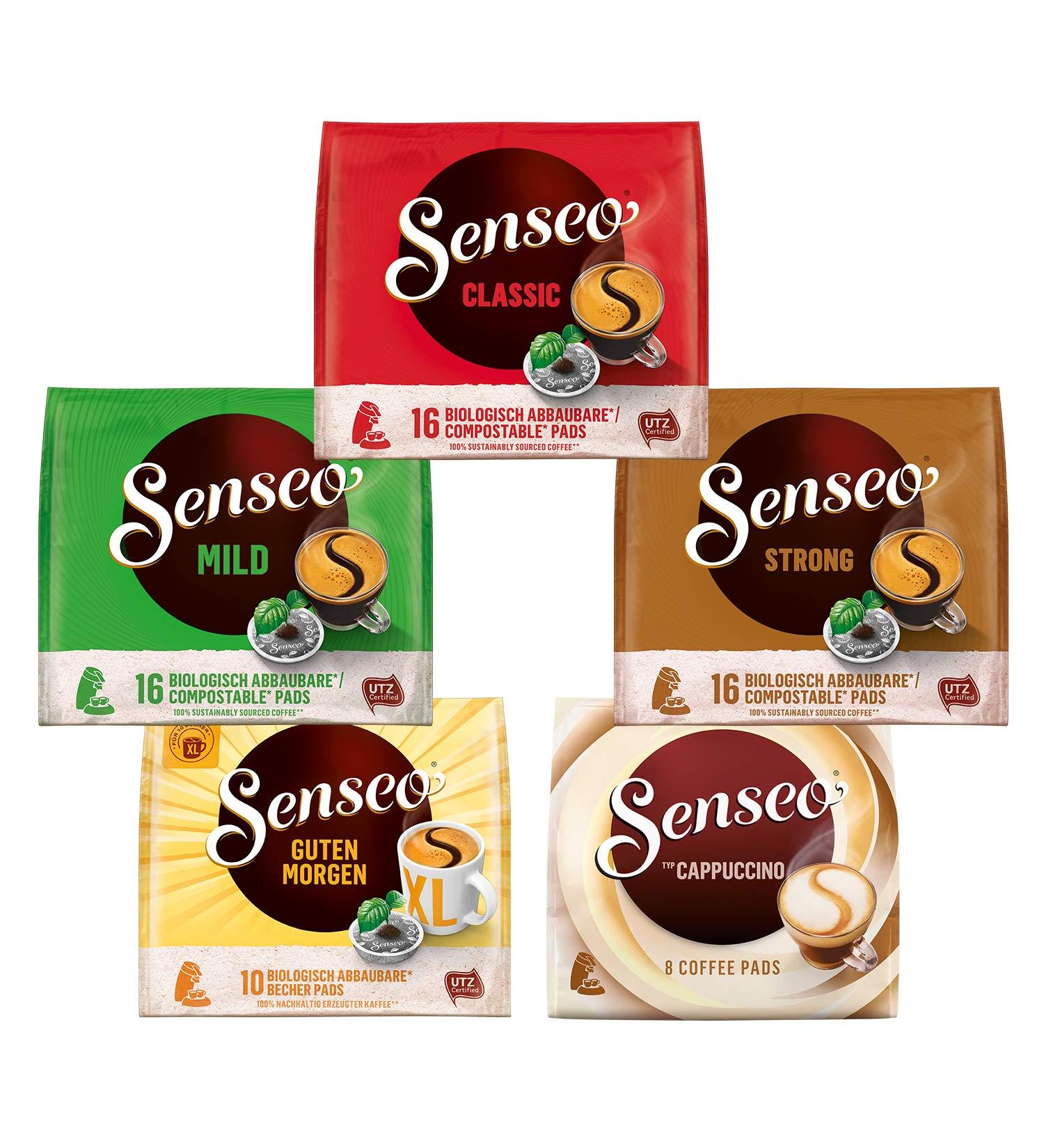 Senseo Coffee Pads Variety Pack - 66 Pods 5 Delicious Flavors - Sample Box for International Shipping - Buy Online on GoSupps.com