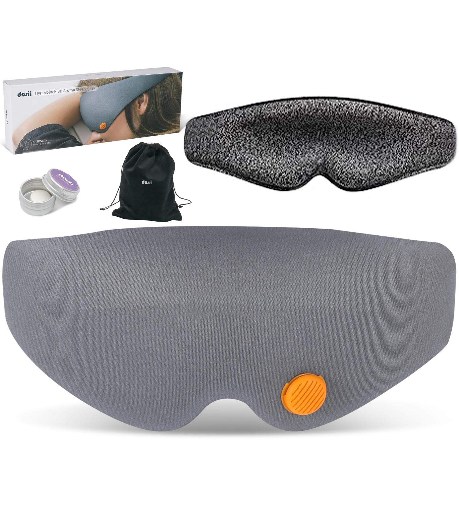 Soft & Comfortable Grey 3D Eye Mask for Sleeping - Enhance Your Sleep Quality - Buy Online on GoSupps.com