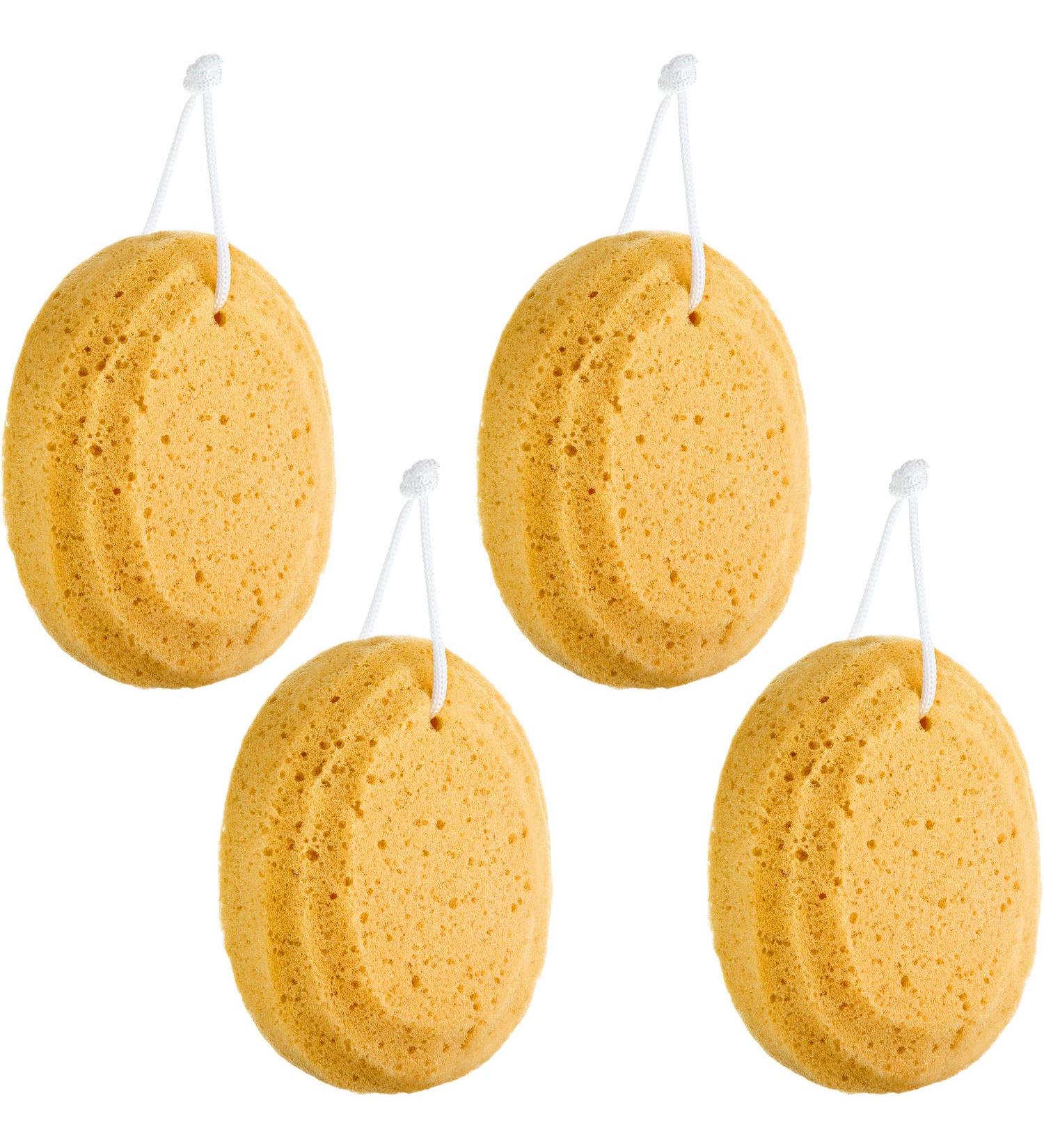 4-Piece Soft Bath Sponge Set for Exfoliating Shower Foam - Soothing Body Sponge for Bathroom - Buy Online on GoSupps.com