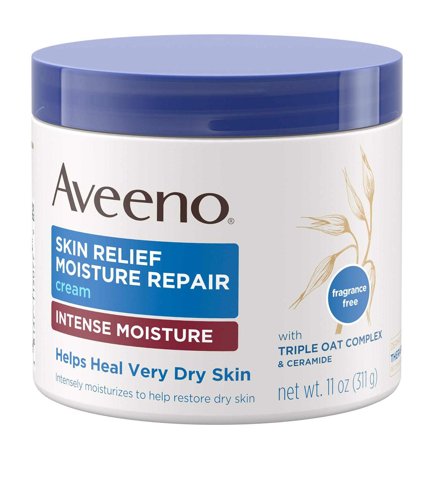 Aveeno Skin Relief Moisturizing Cream 11oz - Soothes and Hydrates Dry Skin - Buy Online on GoSupps.com