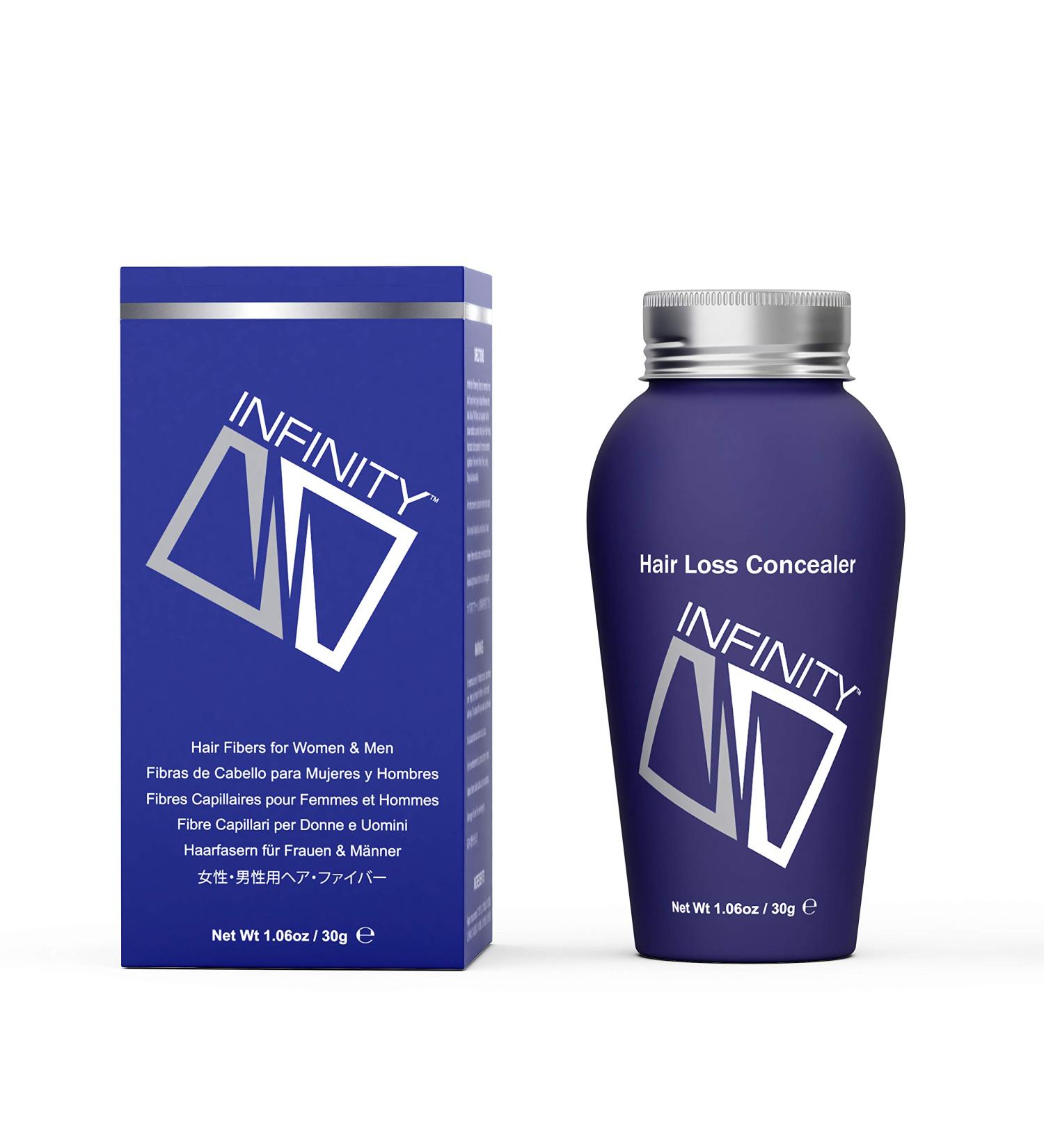 Infinity Hair Fiber - Hair Loss Concealer for Men & Women - Dark Brown 30g - Buy Online on GoSupps.com