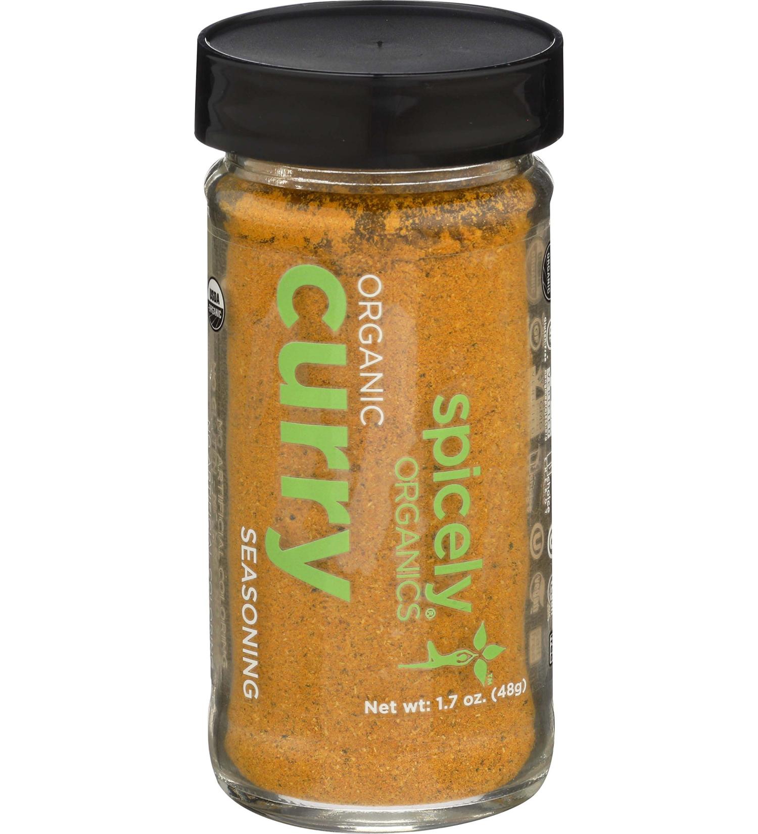 Spicely Organic Curry Powder 1.70 Ounce Jar Certified Gluten Free 1.7 Ounce