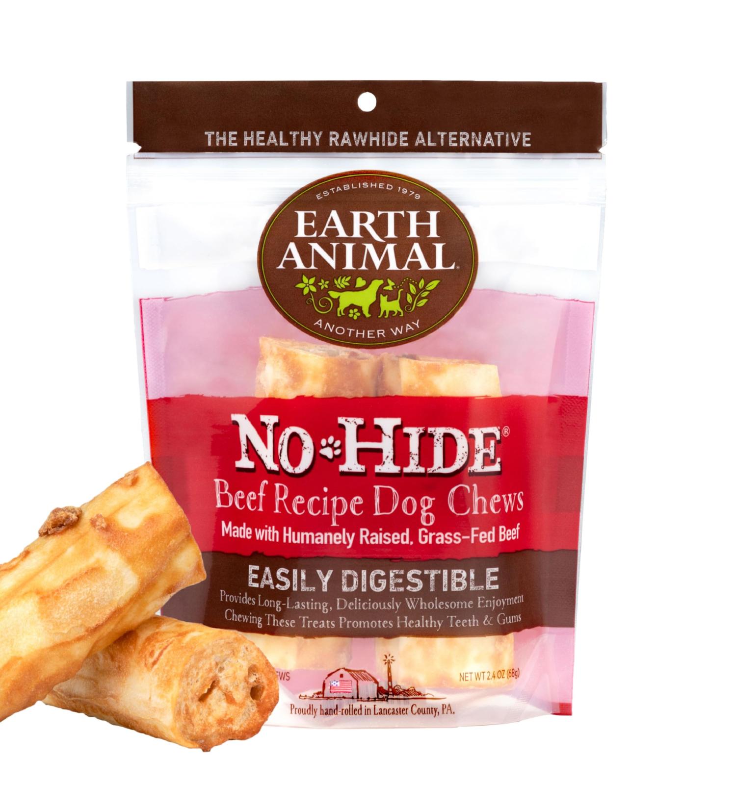 Earth Animal No Hide Stix Small Dog Chews with Natural Skinless Beef Long Lasting Chew Bones | Treats - Buy Online on GoSupps.com