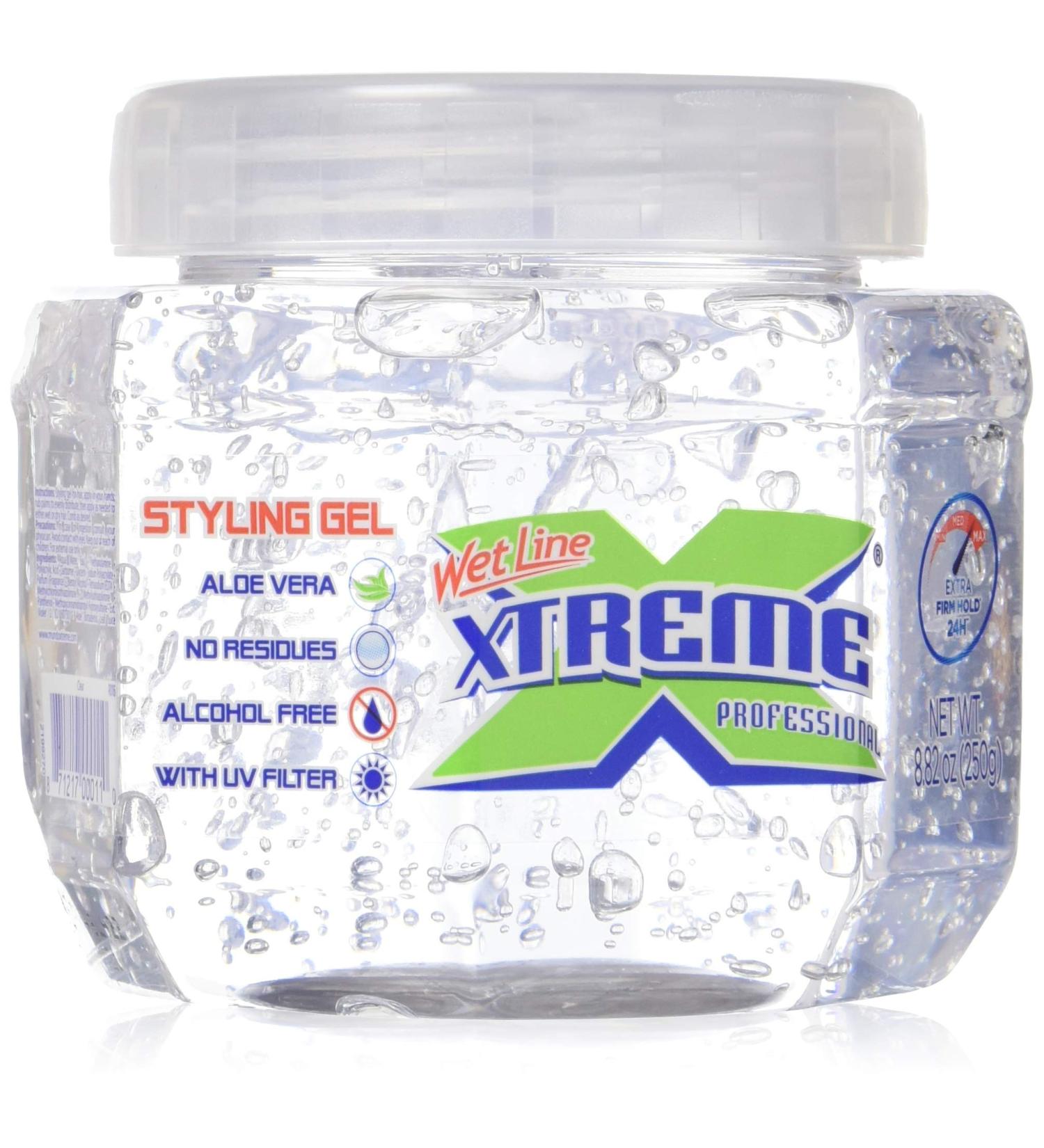 Xtreme Wet Line Styling Gel Extra Hold - 8.8 oz (Pack of 3) | Aloe Formula | International Shipping Available - Buy Online on GoSupps.com
