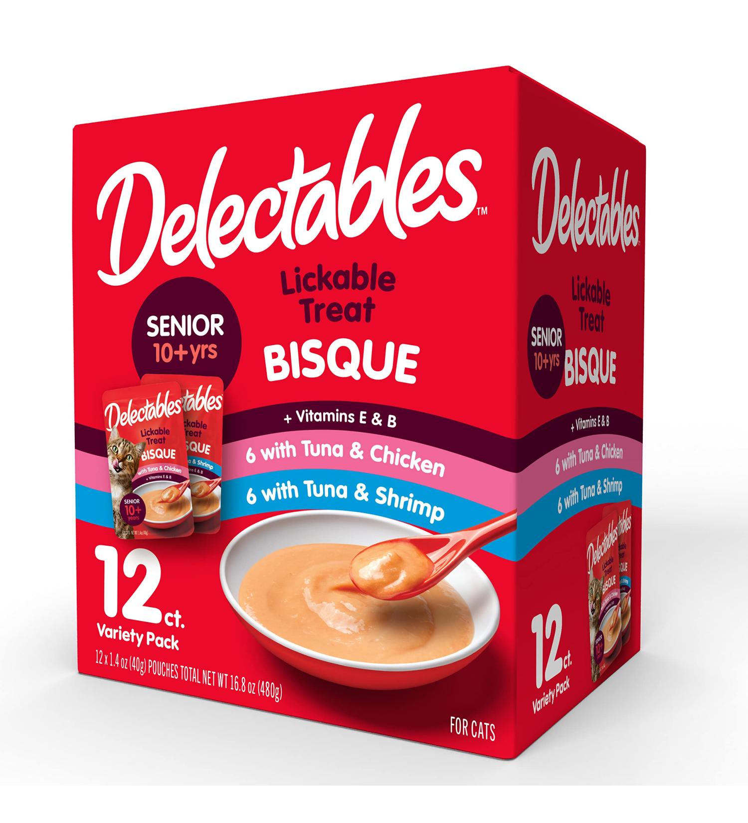 Hartz Delectables Bisque Senior Wet Cat Treats - 12 Count Variety Pack - Buy Online on GoSupps.com