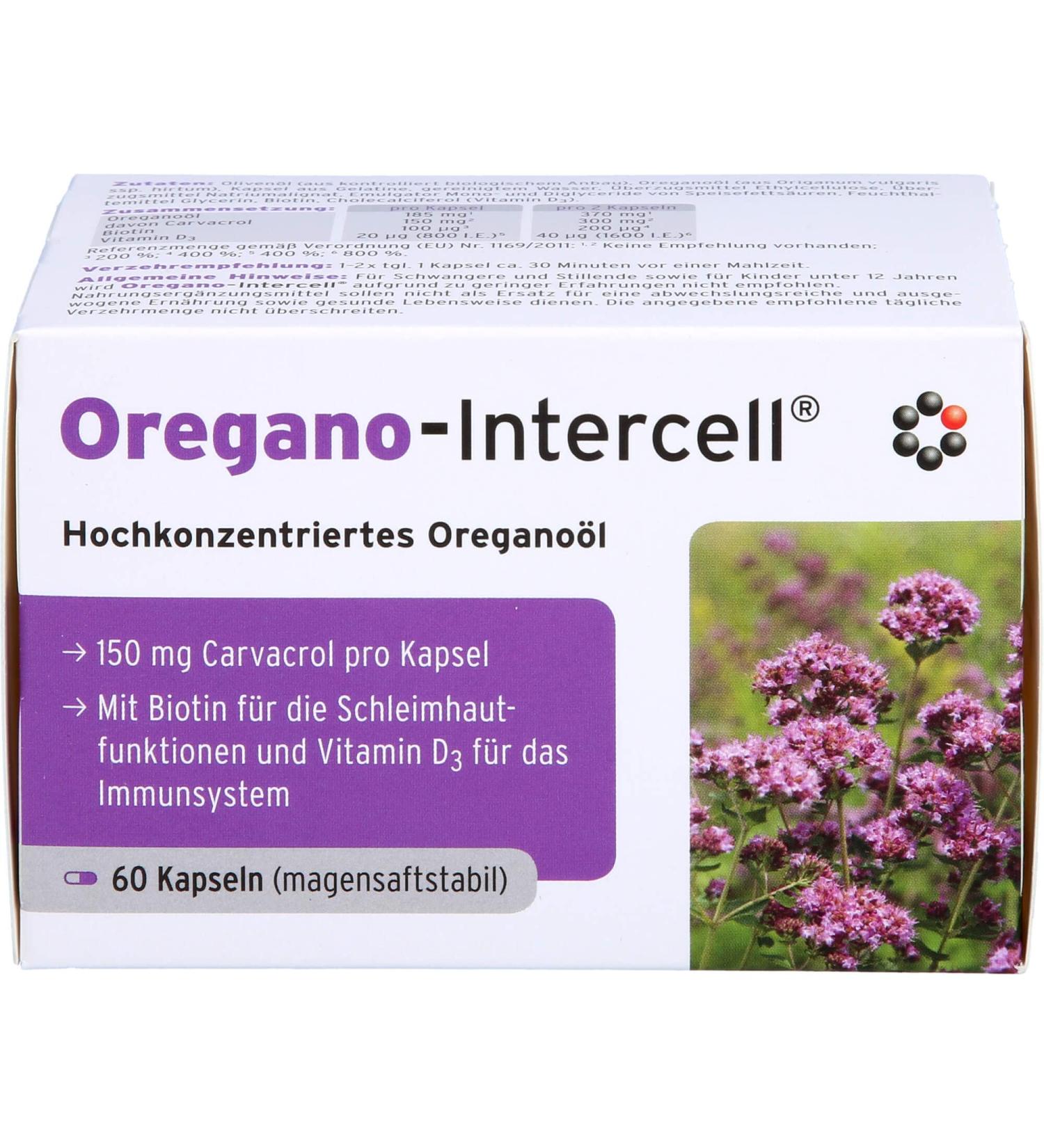 OREGANO-INTERCELL Gastro-Resistant Soft Capsules | Premium Natural Antioxidant for Digestive Health | Buy Internationally - Buy Online on GoSupps.com