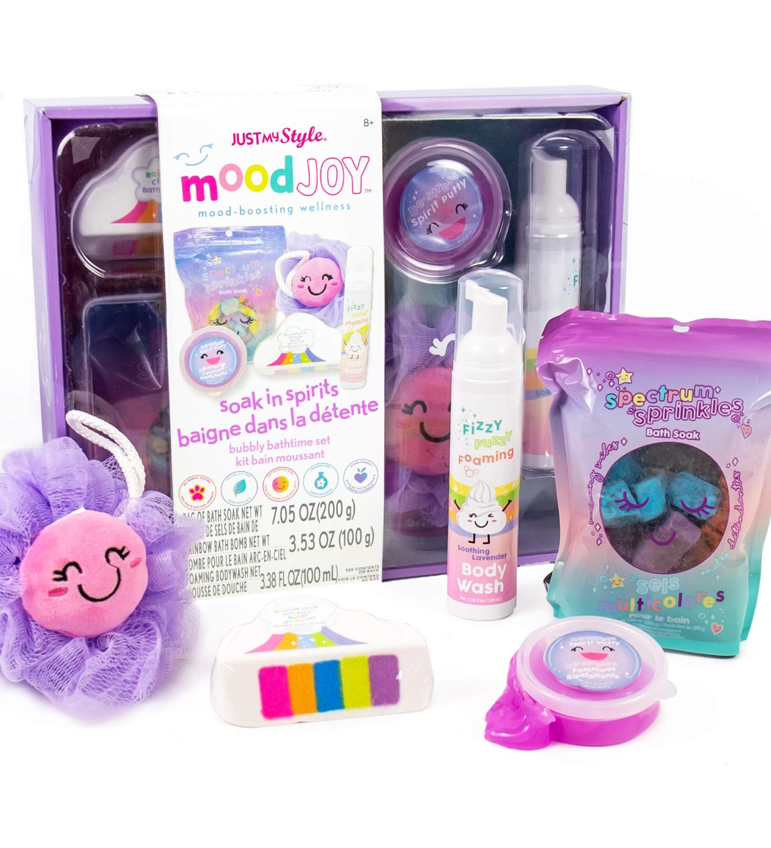 Just My Style MoodJoy Bubbly Bath Time Set | Bath Spa Essentials - Lavender Bubble Bath, Rose Bath Soak, Rainbow Bath Bomb | Aromatherapy Bath Kit by Horizon Group USA - Buy Online on GoSupps.com