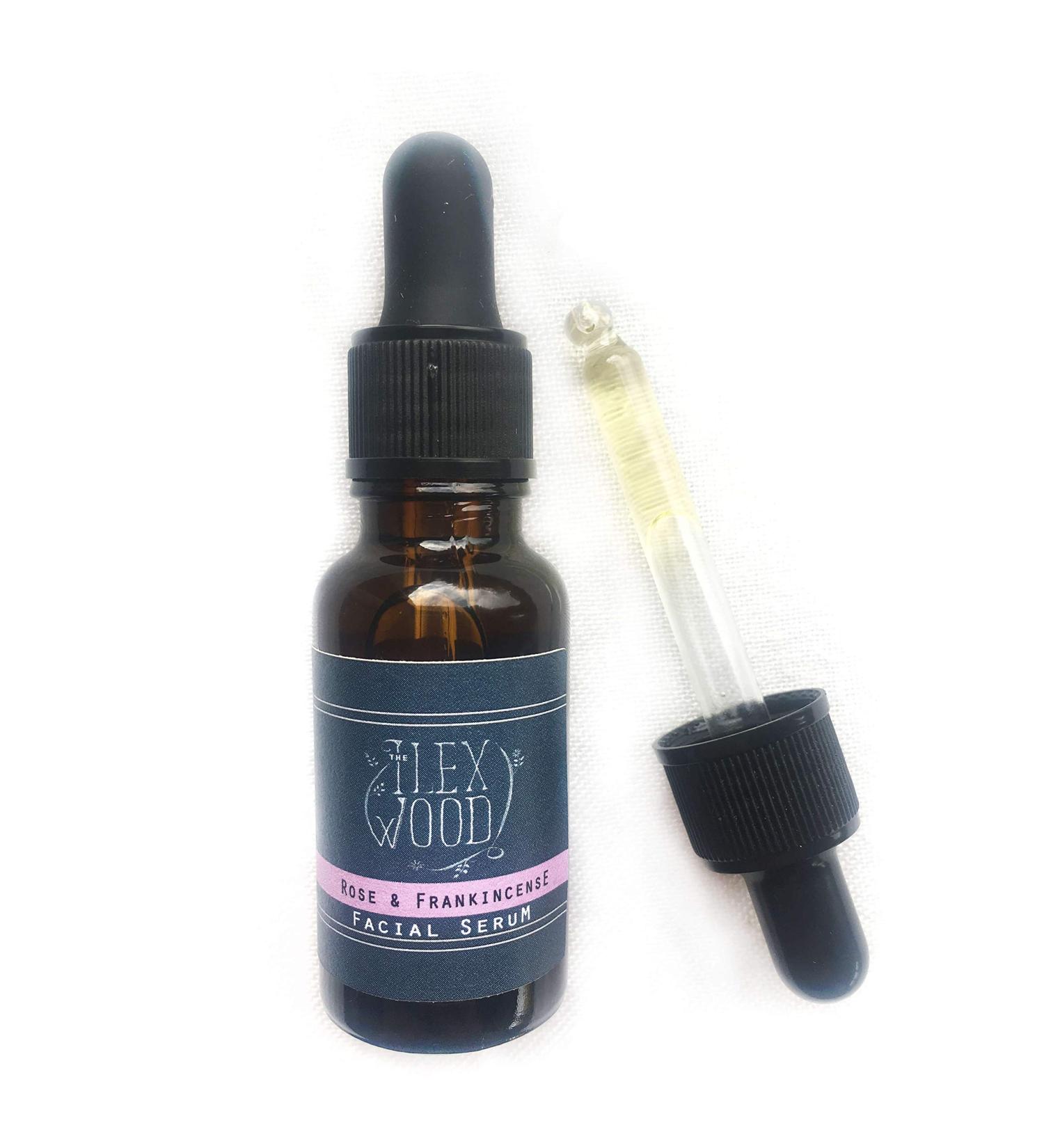 The Ilex Wood - Rose and Frankincense Face Serum - 100% Natural Vegan Moisturising Anti Ageing Wrinkle & Line Reducing Ingredients Cruelty Free Palm Oil Free Plastic Free Handcrafted - 20ml - Buy Online on GoSupps.com