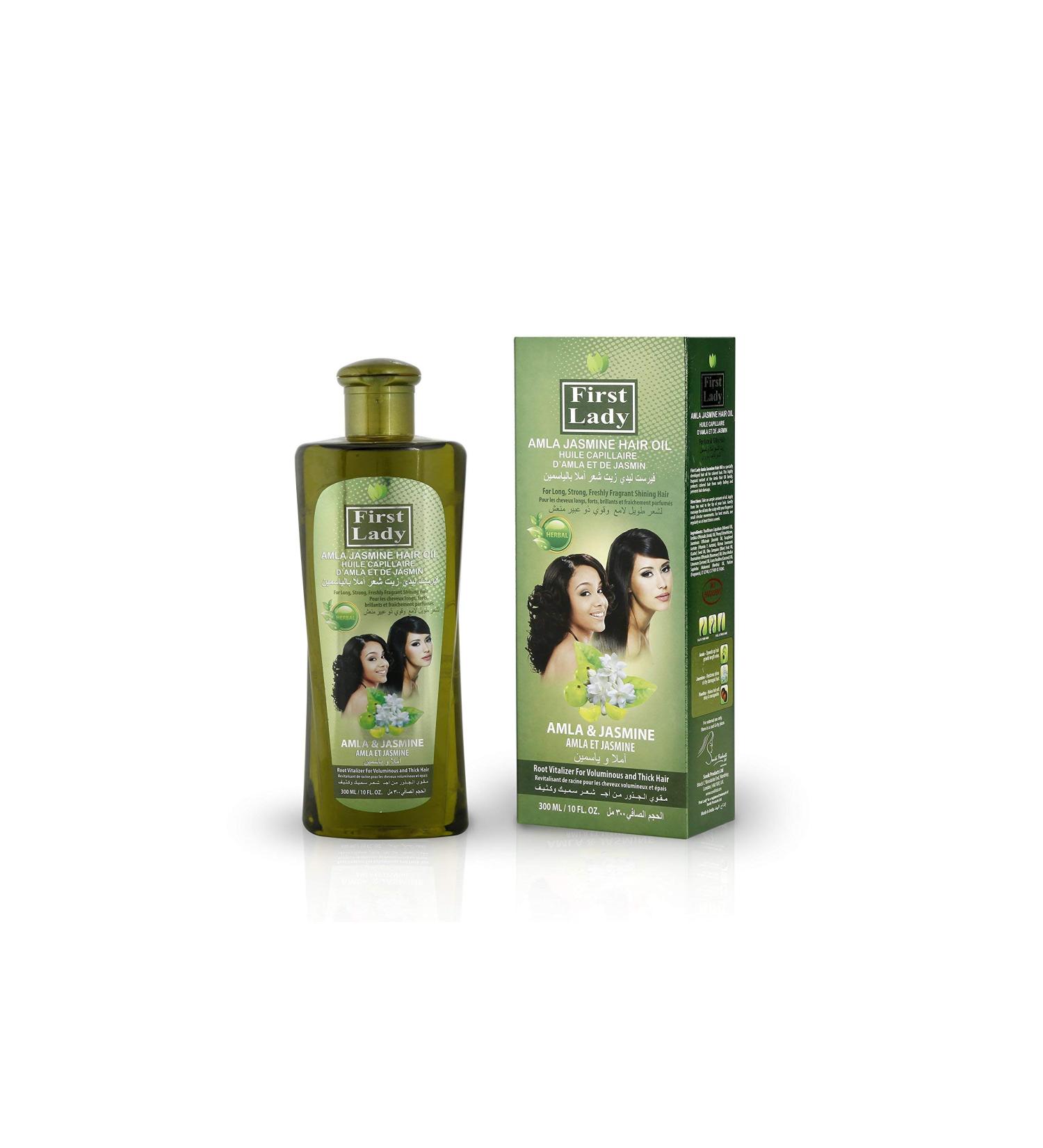 First Lady Herbal Ayurvedic Amla Jasmin Haar l 300 ml for long strong freshly fragrant shiny hair for African and European hair types