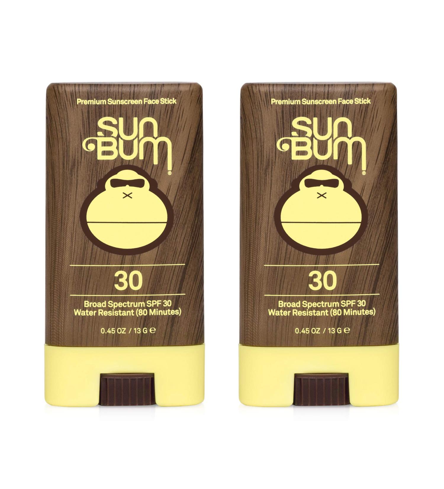 Sun Bum SPF 30 Sunscreen Face Stick - Vegan Reef Friendly Broad Spectrum UVA/UVB Protection (2 Pack - Buy Online on GoSupps.com
