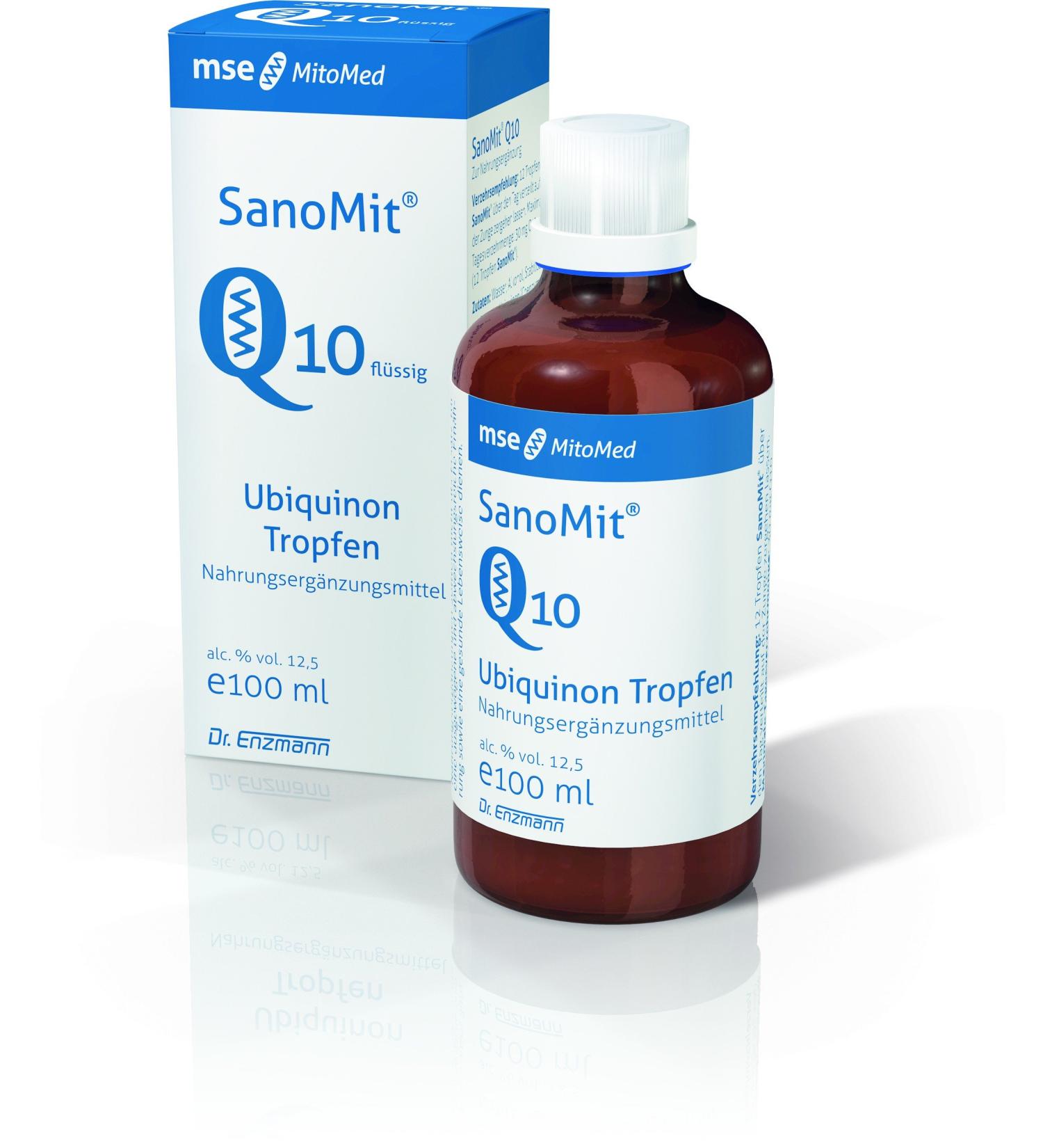 Sanomit Q10 Liquid 100 ml with Ubiquinone - Premium Coenzyme Q10 Supplement for Energy & Wellness | International Shipping Available - Buy Online on GoSupps.com
