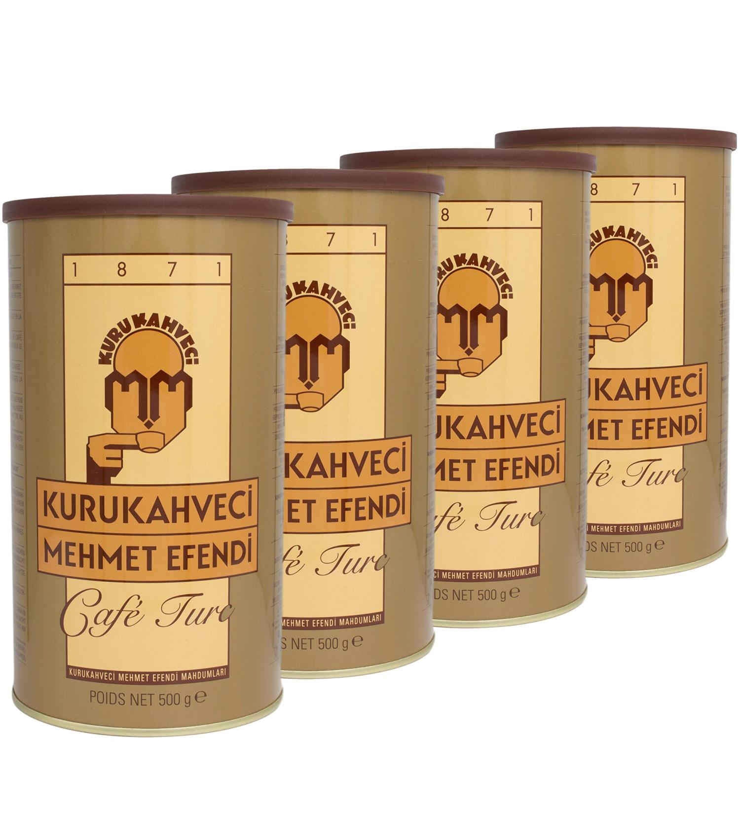 Kurukahveci Mehmet Efendi Fine Turkish Mocha Coffee - 4 x 500g Pack - Authentic Ground Coffee for Rich Flavor - Buy Online on GoSupps.com