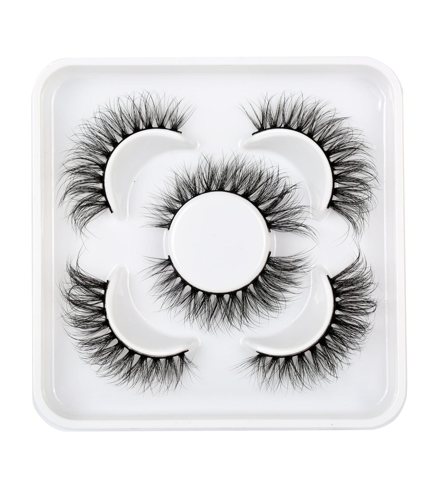 Shop Pooplunch Cat Eye False Eyelashes - Wispy Fluffy Faux Mink Volume Lashes (3 Pairs) - International Shipping Available - Buy Online on GoSupps.com