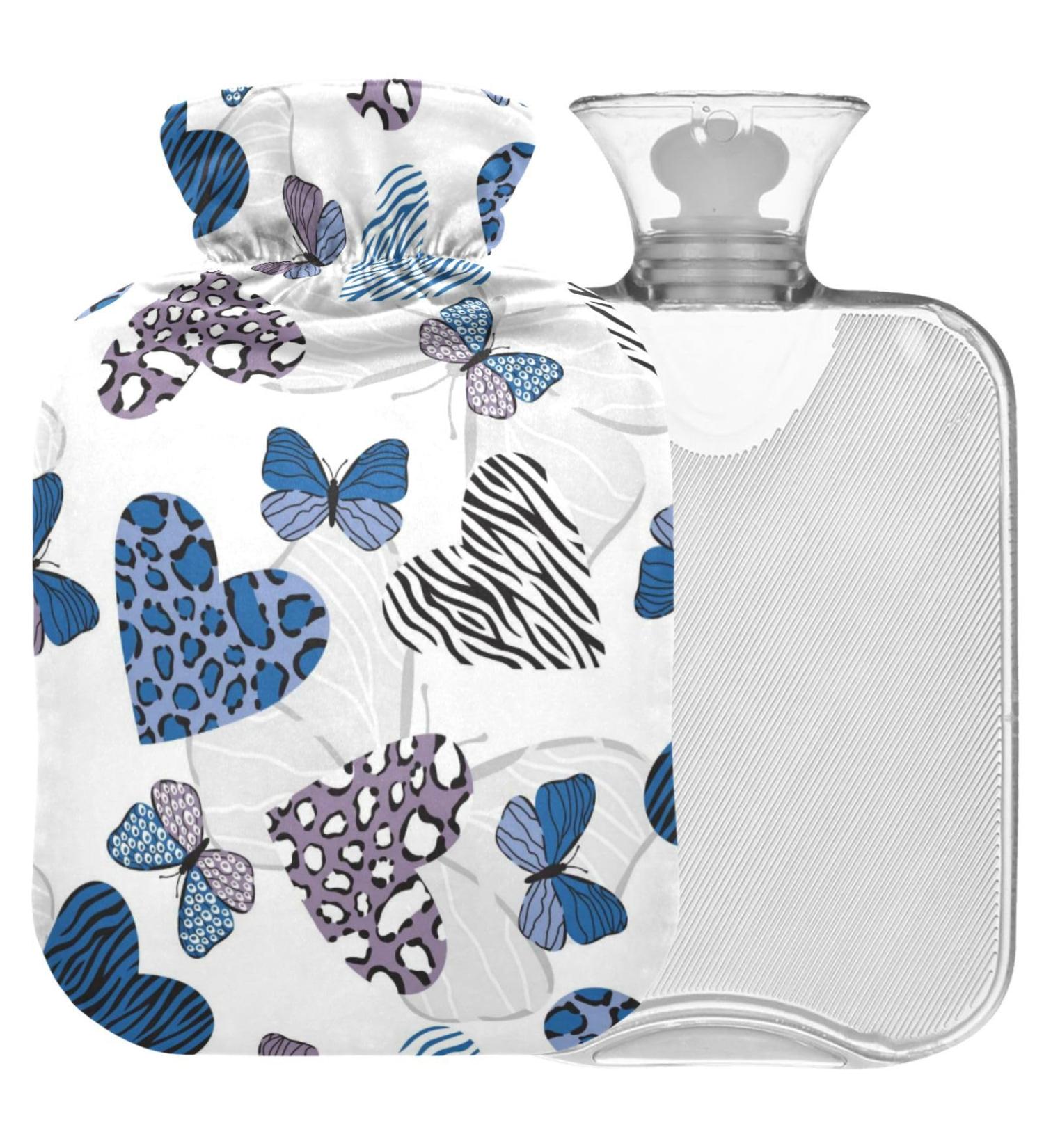 NAANLE Leopard Pattern Hot Water Bottle - 2L Transparent Warm Water Bag for Pain Relief & Heat Therapy - Buy Online on GoSupps.com