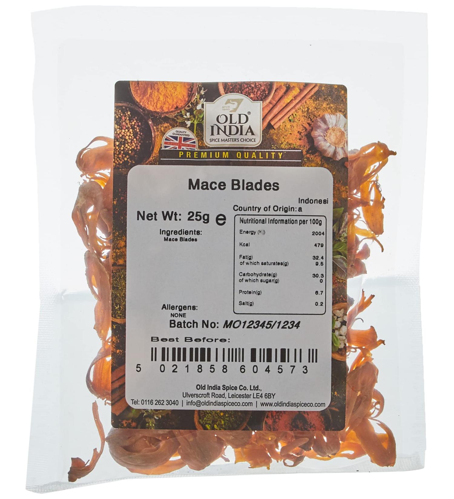 Old India Mace Blades 25g - Exotic and Aromatic Spice - Pack of 1 - Buy Online on GoSupps.com
