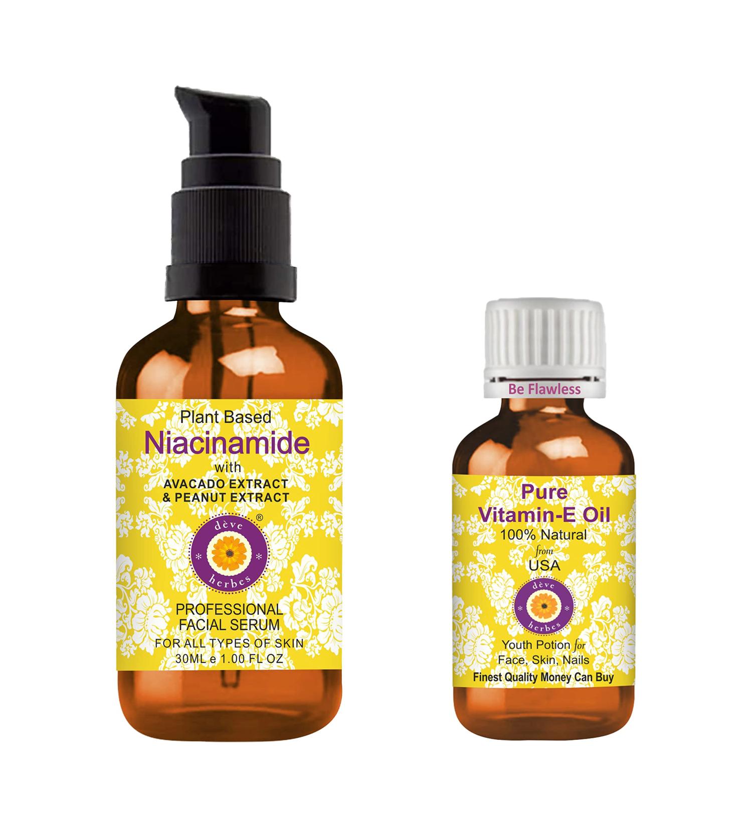 Deve Herbes Plant Based Niacinamide Face Serum | Avocado & Pumpkin Seed Extract | 30ml for Radiant Skin - Buy Online on GoSupps.com