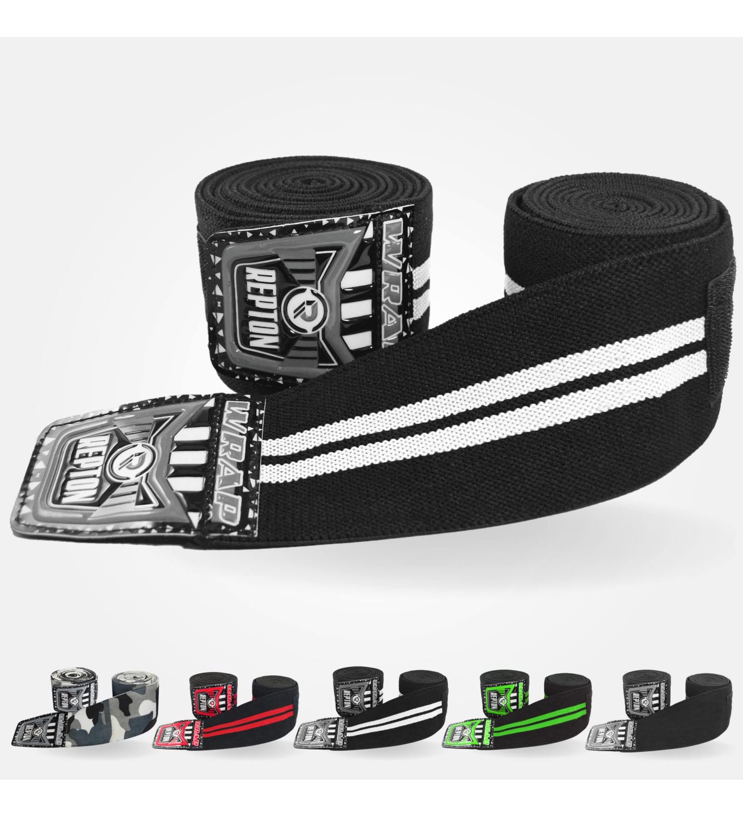 REPTON Elbow Wrap Elbow Sleeves Support for Weightlifting Powerlifting CrossFit and Tendonitis | Adjustable Strap Compression Splint for Left and Right Size Reversible Stabilizer (Black & White) - Buy Online on GoSupps.com