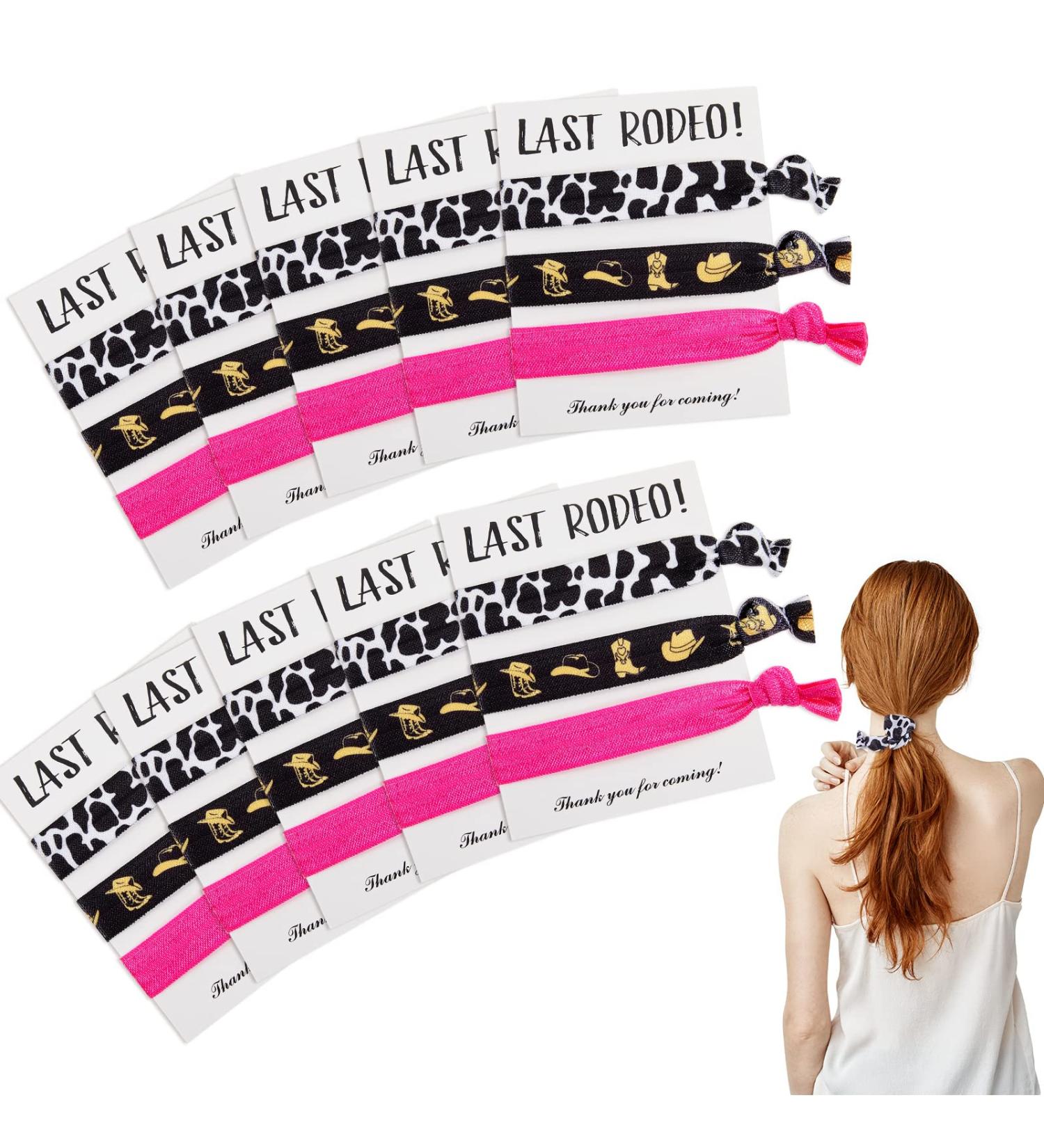 Cowgirl Bachelorette Hair Ties - 30 Pieces - Last Rodeo Favors & Gifts - 3 Styles - Buy Online on GoSupps.com