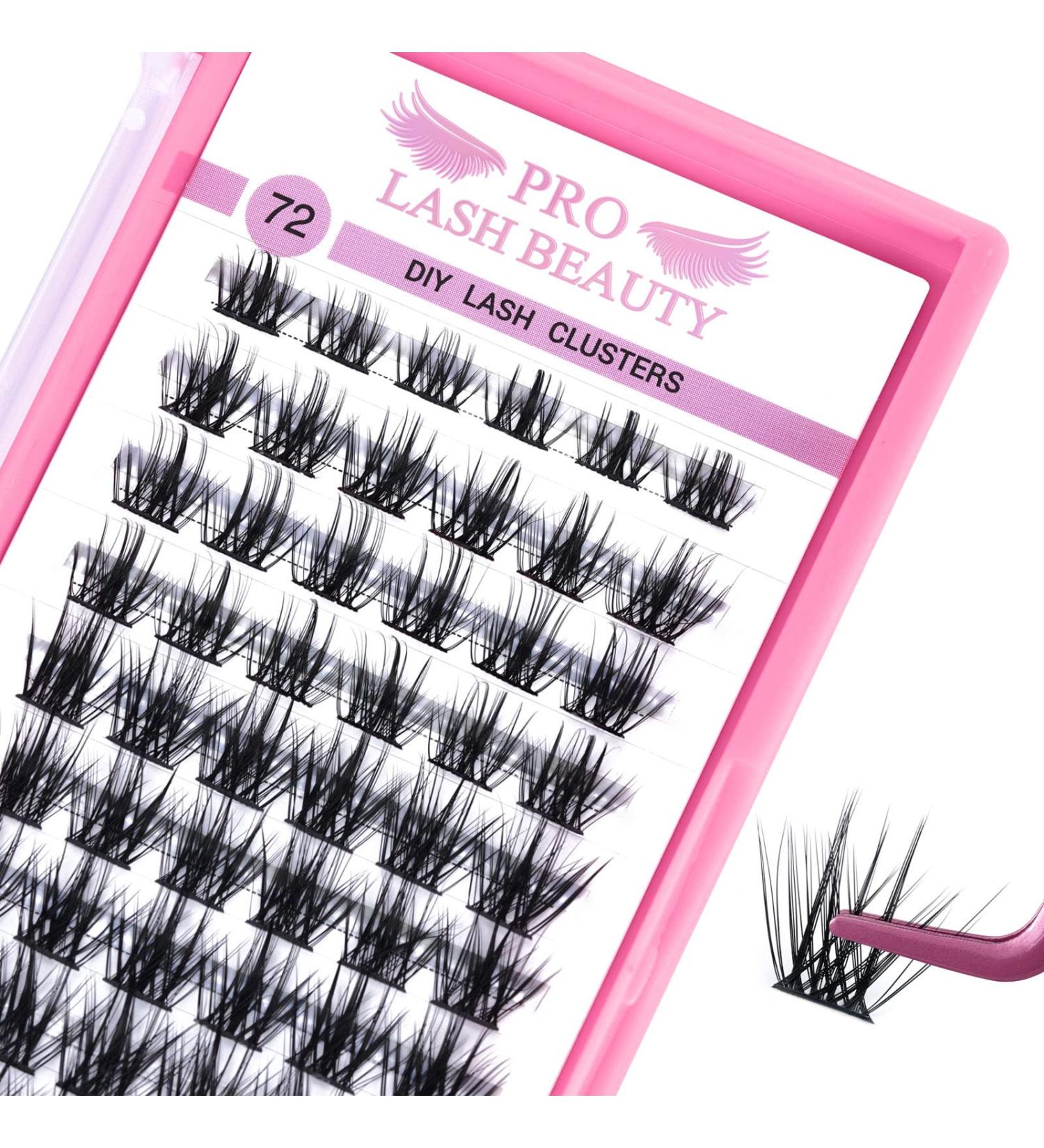 DIY Eyelash Extension: Cluster Lashes 72 Pcs Attraction D-16mm - Easy to Apply Individual Lashes for Home Use - Buy Online on GoSupps.com