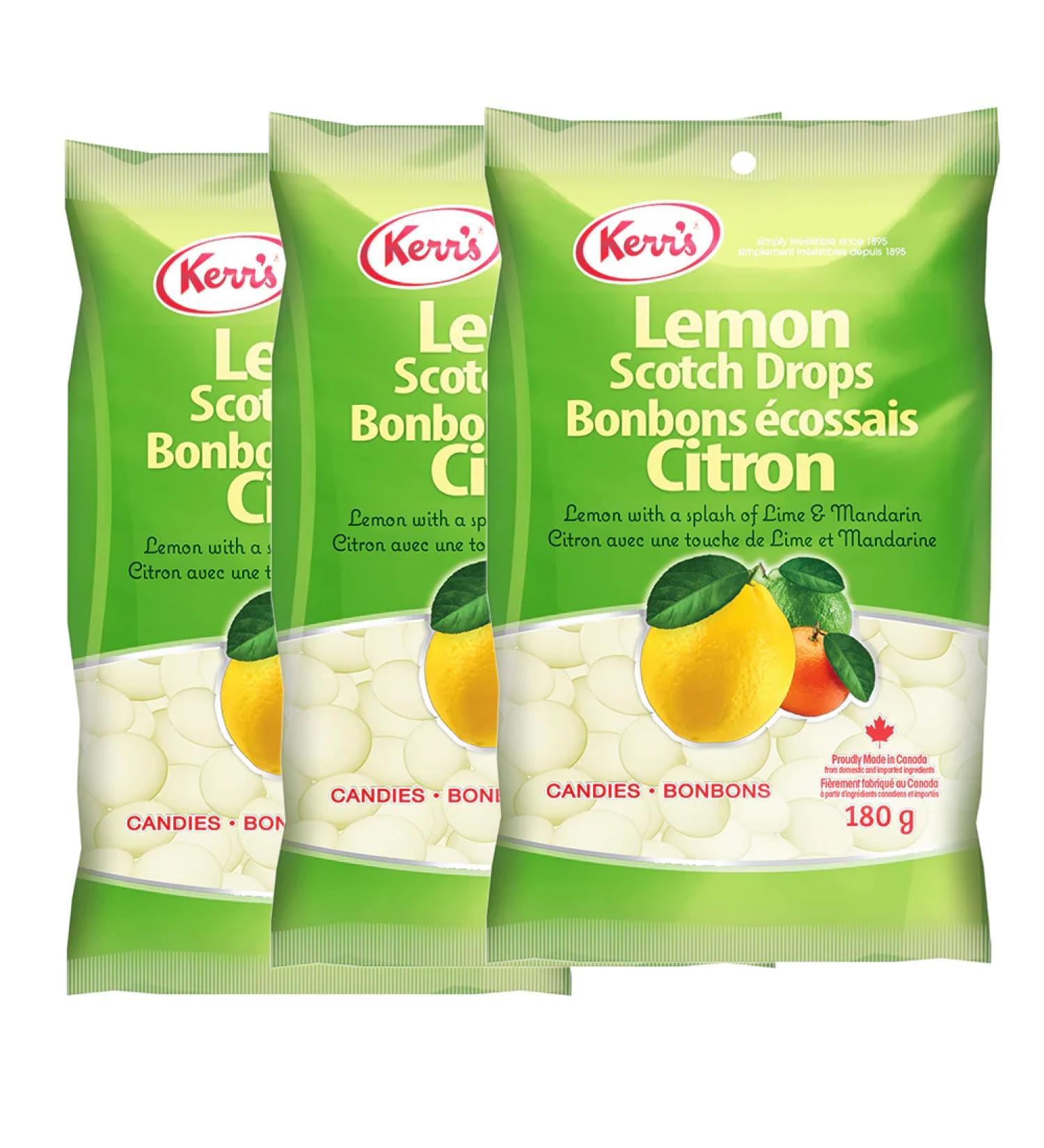 Kerr's Lemon scotch drops - kerrs pack of 3