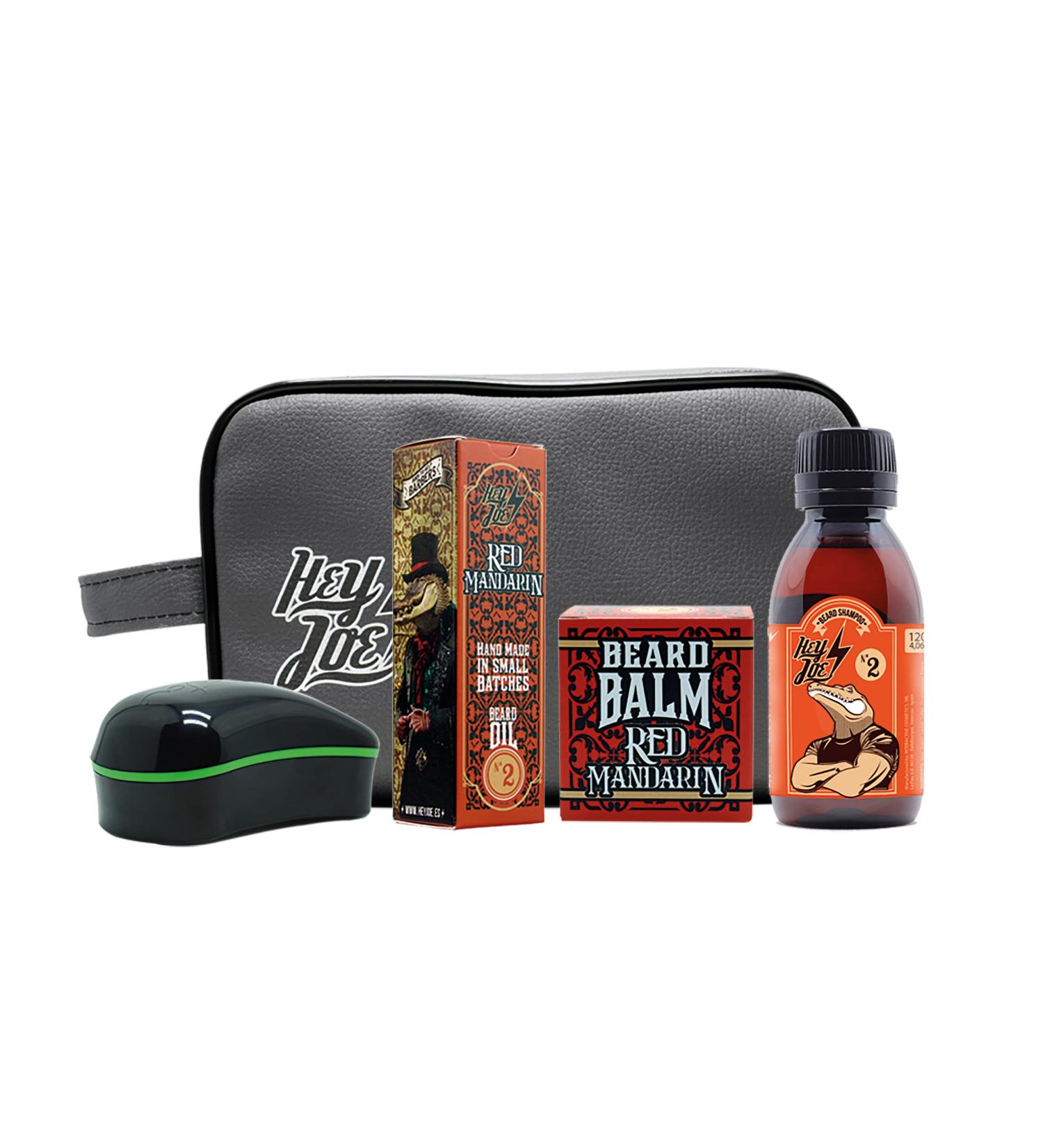 Hey Joe! Bearded Survival Kit Deluxe N 2 | Ultimate Men's Beard Care - Balm Oil Shampoo Brush & Travel Case for Healthy Beard - Buy Online on GoSupps.com