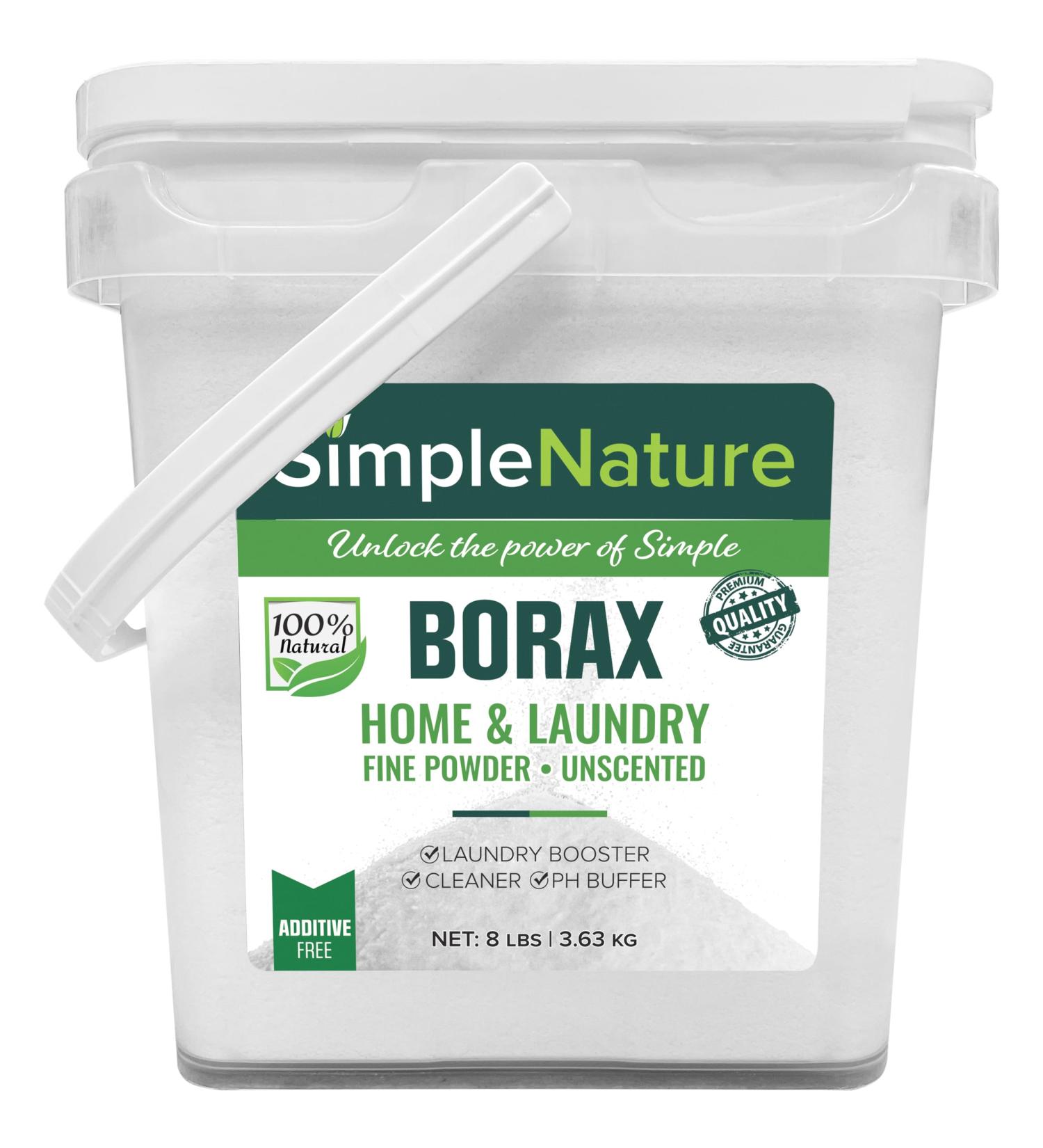 All Natural Borax Powder 8 lbs | Multipurpose Cleaner Laundry Booster & Deodorizer - Eco-Friendly International Shipping - Buy Online on GoSupps.com