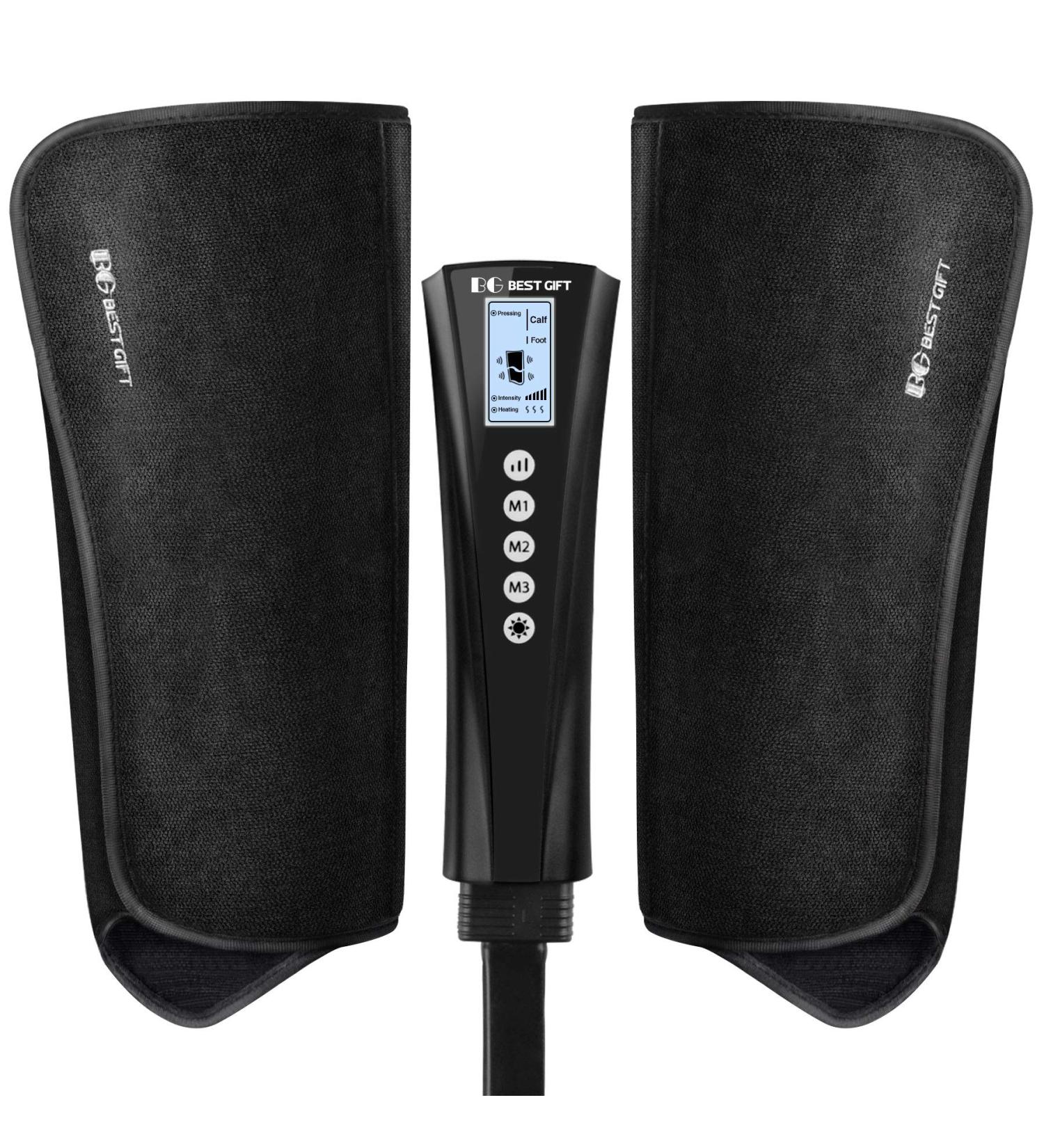 Compression Leg Massager with Heat - Relief for Muscle Fatigue, Leg Calf Air Massager for Circulation - Perfect Gifts for Women & Men - Buy Online on GoSupps.com