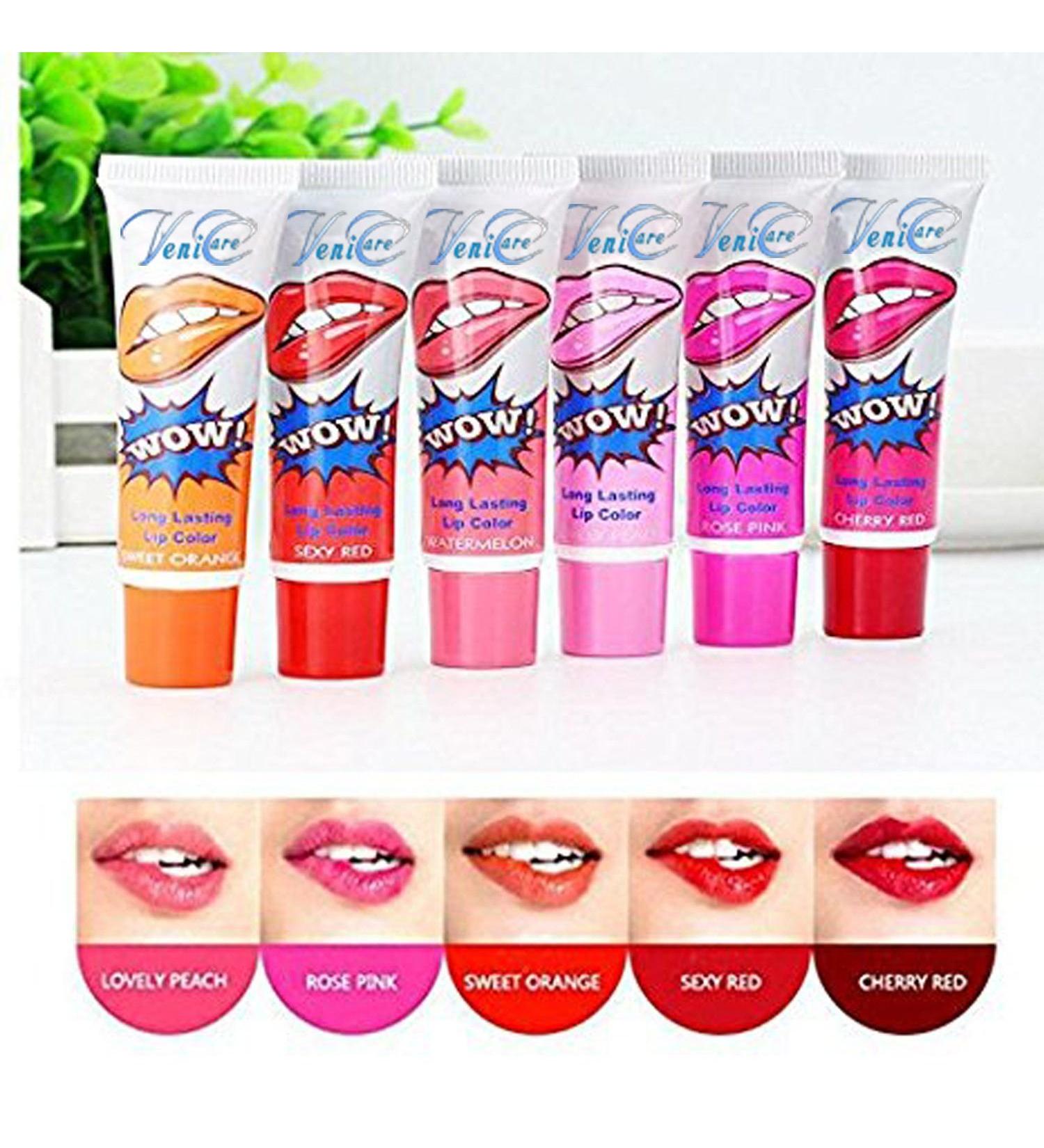 VeniCare Lip stain 6 Colors Tattoo Magic Color Peel Off Mask Tint Long Lasting Waterproof Lip Gloss