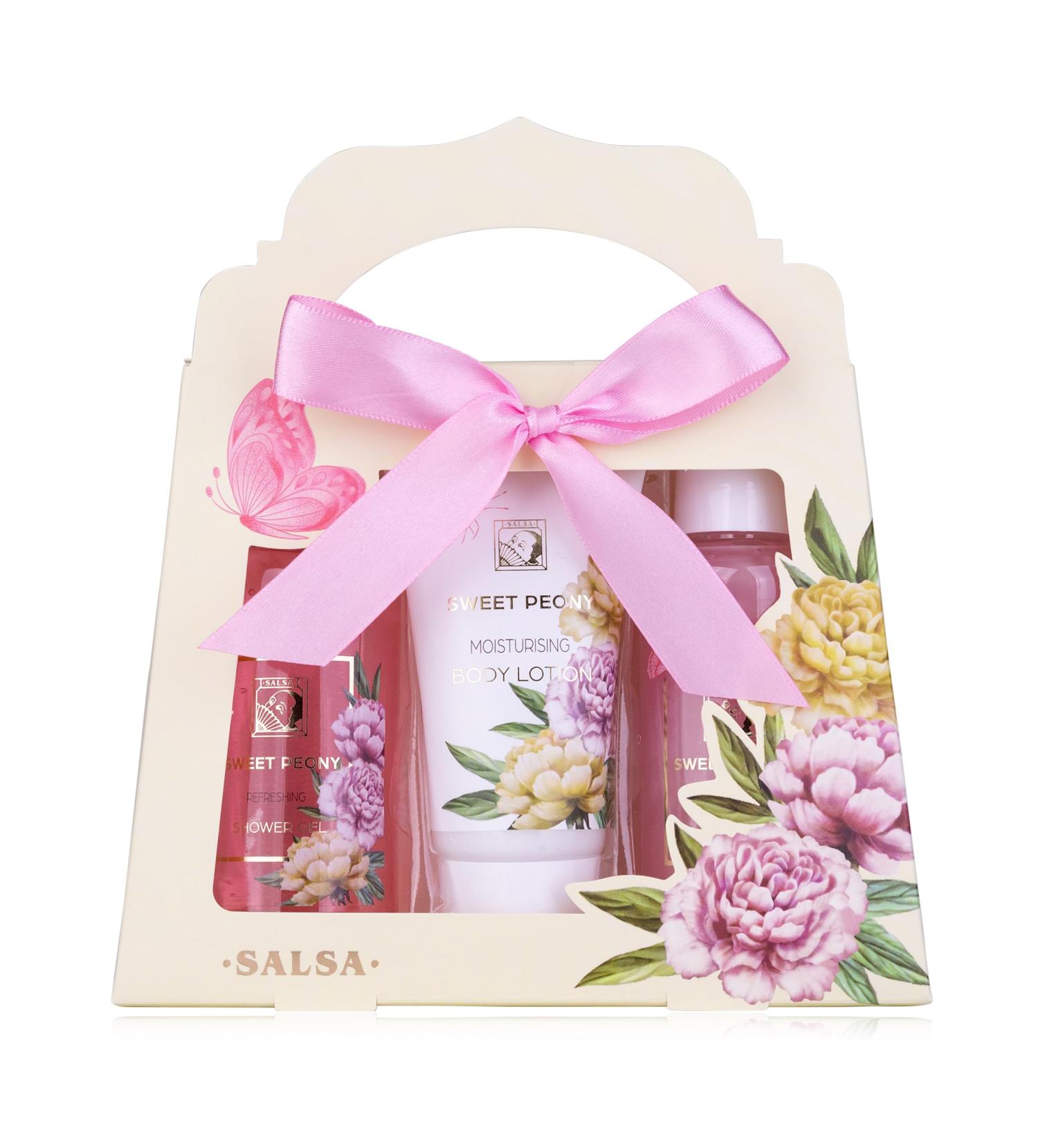 Accentra Sweet Peony Shower Set | Women s Gift Box | 3-Part Care Set - Shower Gel Body Lotion Bubble Bath | Perfect for Valentine s Day & Mother s Day - Buy Online on GoSupps.com