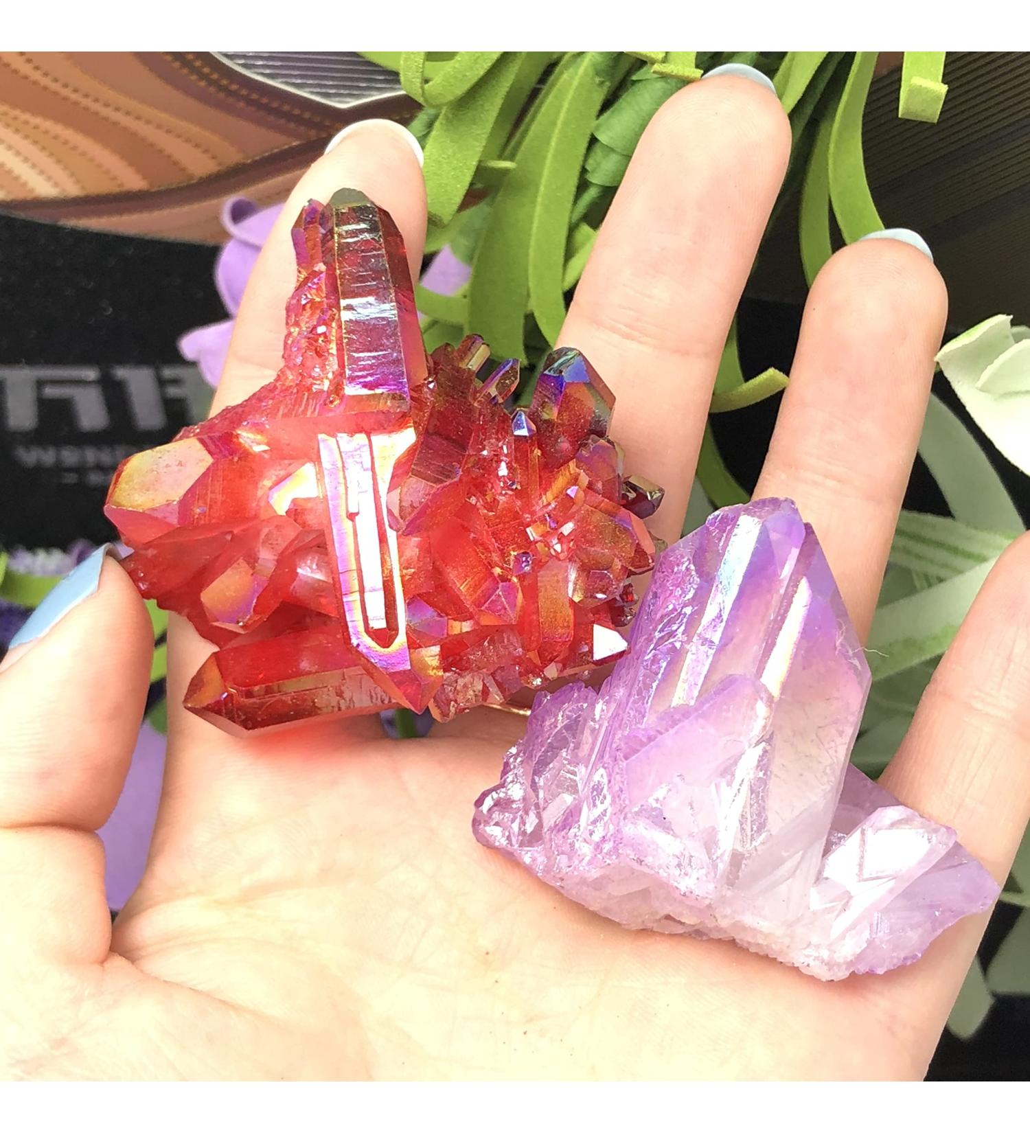 2-Pack Cluster Angel Titanium Quartz Rainbow Specimen MineralCan be Used for Home Collections - Buy Online on GoSupps.com