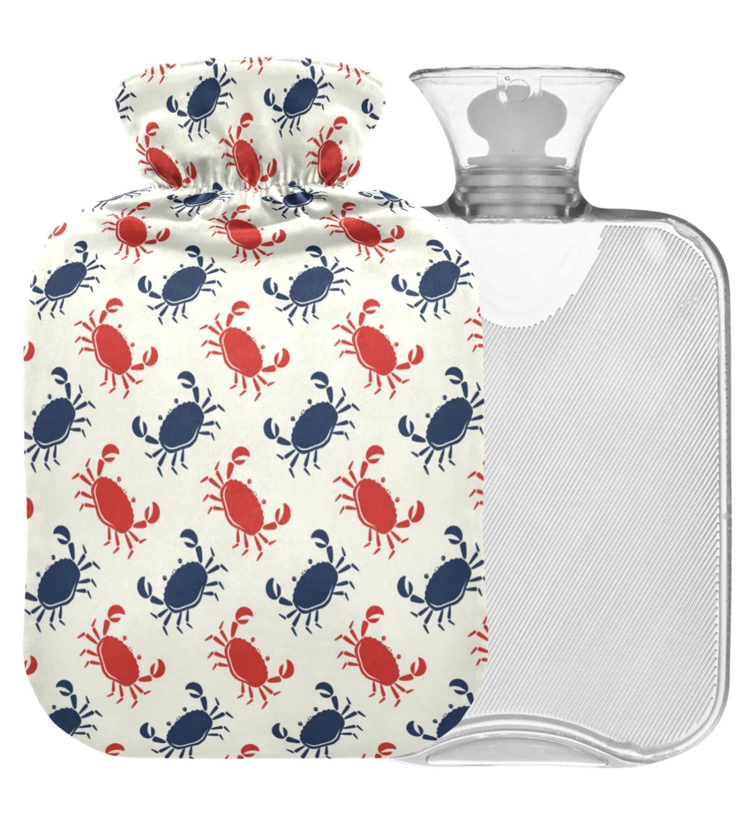 NAANLE Ocean Crabs 2L Transparent Hot Water Bottle | Large Bed & Foot Warmer for Pain Relief & Cold Therapy - Buy Online on GoSupps.com