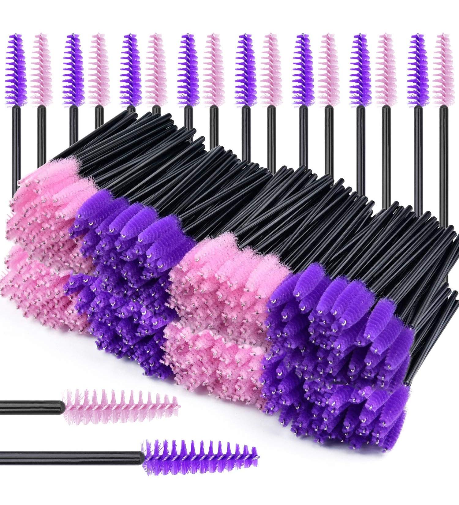 Disposable Eyelash Brushes - 200 Pack in Pink & Purple | Best for Makeup & Beauty - International Shipping - Buy Online on GoSupps.com