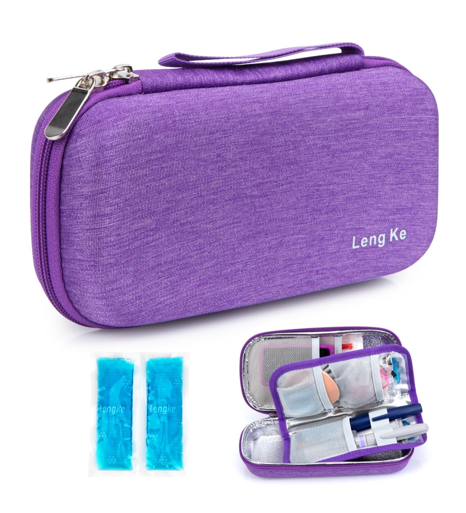 Youshares Insulin Cooling Bag - Travel Etui for Diabetics | Eva K hlbox with 2 Cooling Packs - Perfect for Glucose Meters Epipen & Insulin Pen - Purple Y8-Lila - Buy Online on GoSupps.com