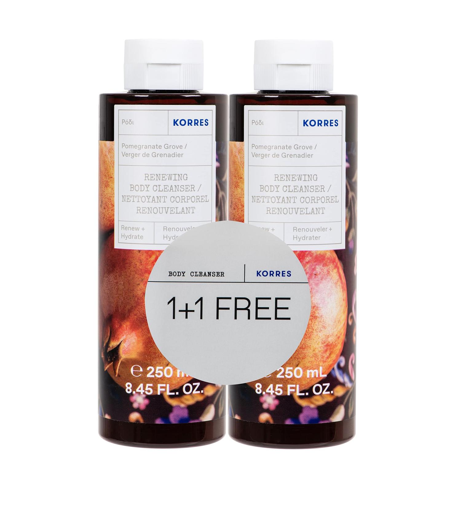 Revitalizing Corrres Pomegranate Grove Shower Gel Set 1+1 | Aloe Vera Infused Vegan & Dermatologically Tested | 500ml Total | Perfect for International Shipping - Buy Online on GoSupps.com