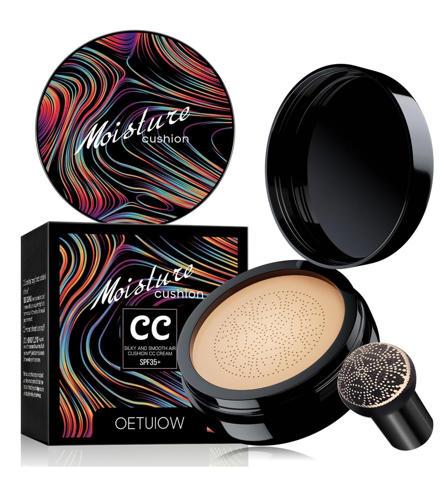 Mushroom Head Air Cushion CC Cream - Upgraded BB Cream for Mature Skin | Long-Lasting Moisturizing Makeup Foundation - Natural | 3.21 oz - Buy Online on GoSupps.com