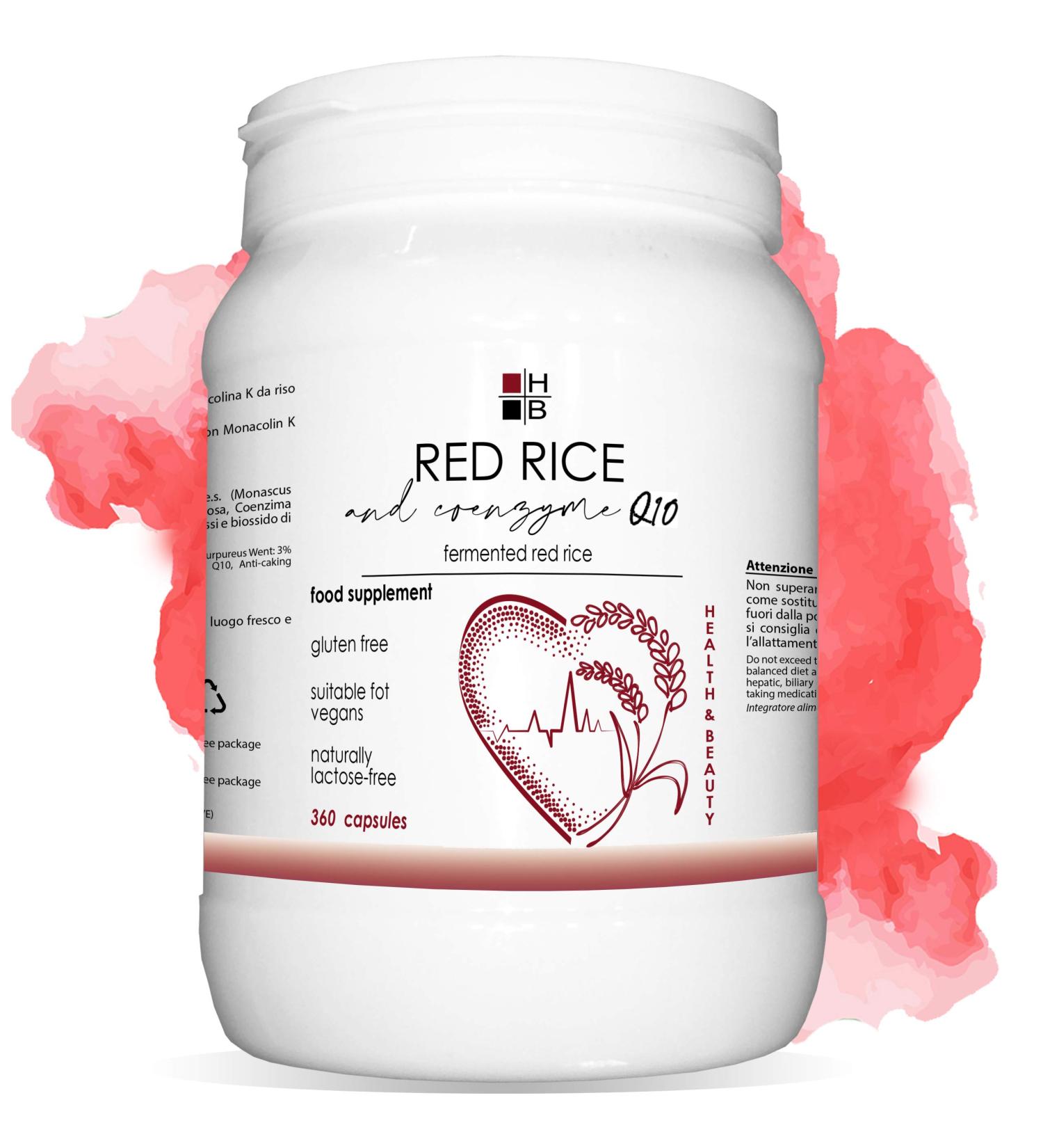 Buy RED RICE & Coenzyme Q10 - 360 Fermented Capsules | Italian Vitamin Q Supplement for Heart Health - Buy Online on GoSupps.com