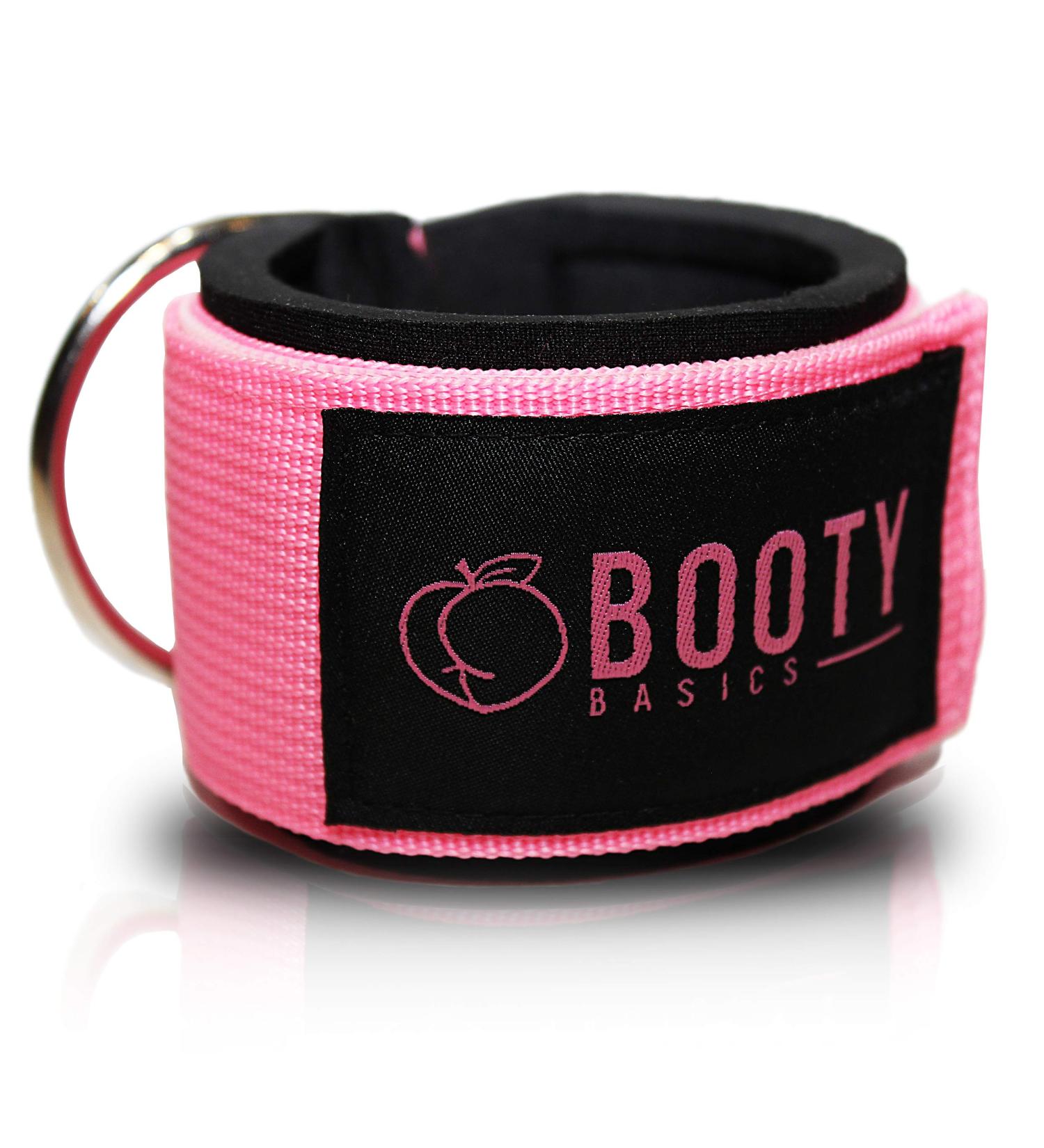 Booty Basics Pink Fitness Ankle Strap for Cable Machines - Padded Ankle Attachment for Women - Leg and Glute Workout Essential - Buy Online on GoSupps.com