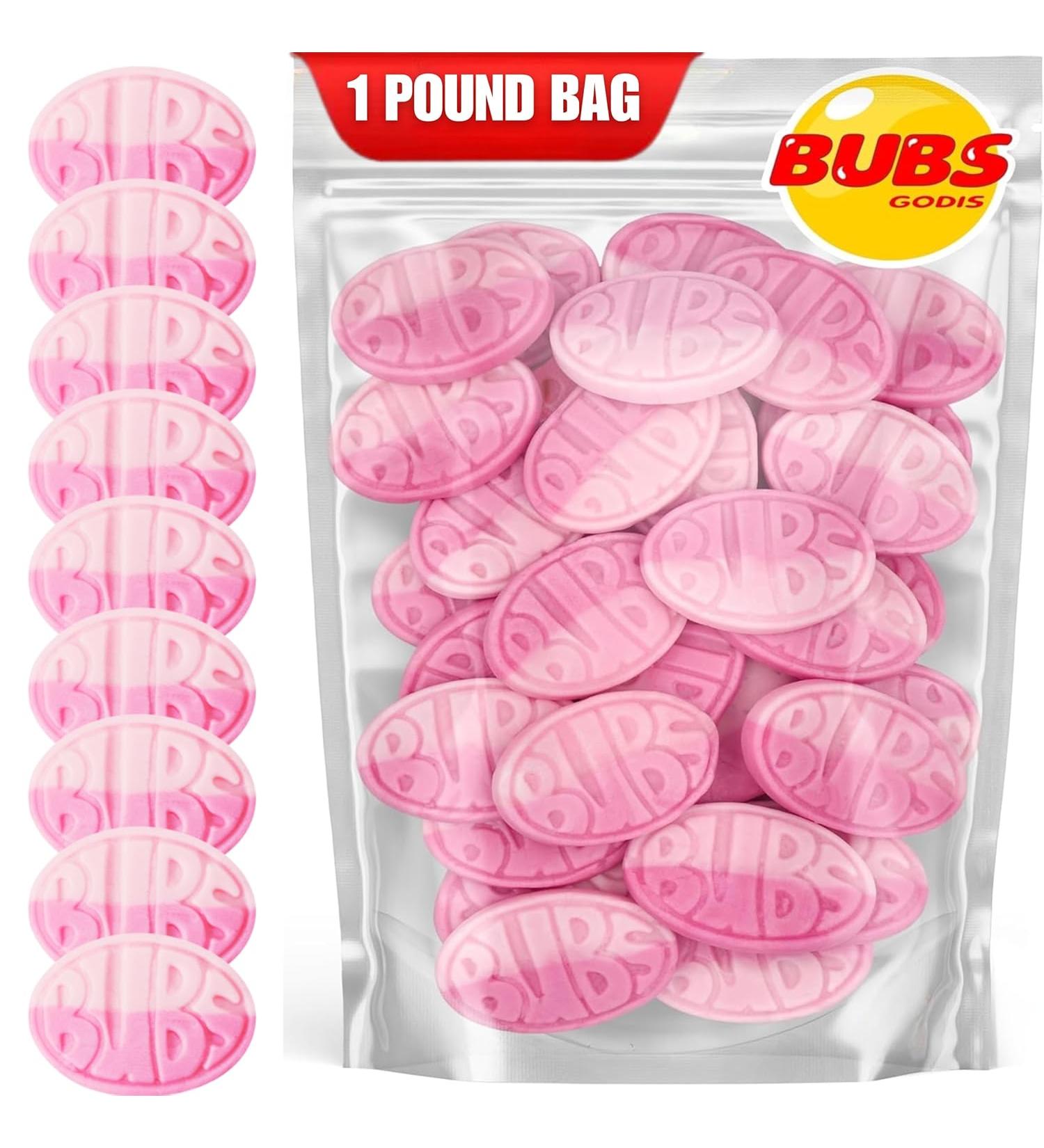 Bubs Foam Soft & Chewy Swedish Candy - Wild Strawberry Pomegranate - 16 Ounce - Gluten and Gelatin Free - Buy Online on GoSupps.com