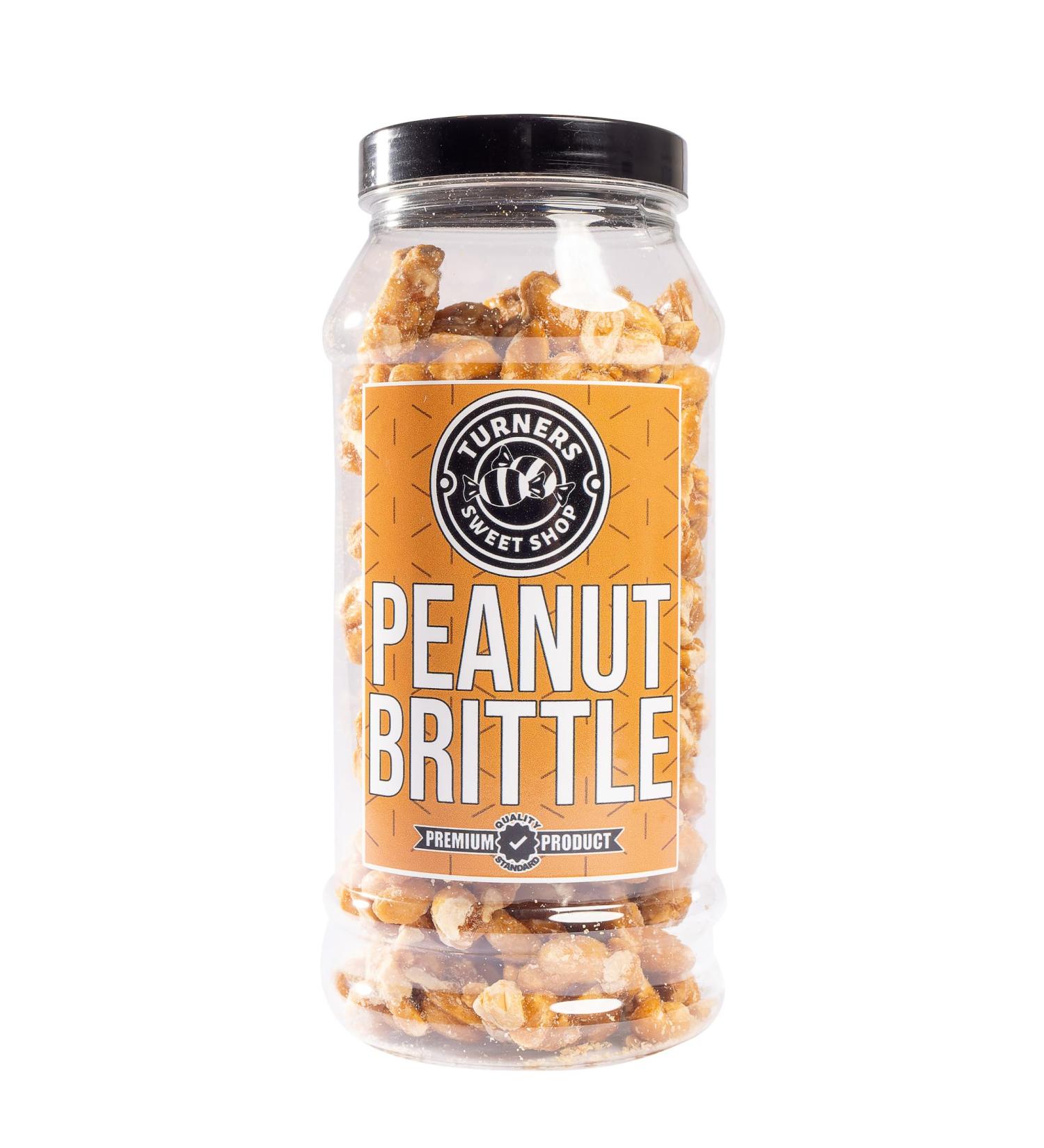 Peanut Brittle - 400g by Turners Sweet Shop Traditional Retro Gift Jar Classic Original Pick & Mix Sweets Quality Confectionary Fantastic Gifts for Him Her or Them
