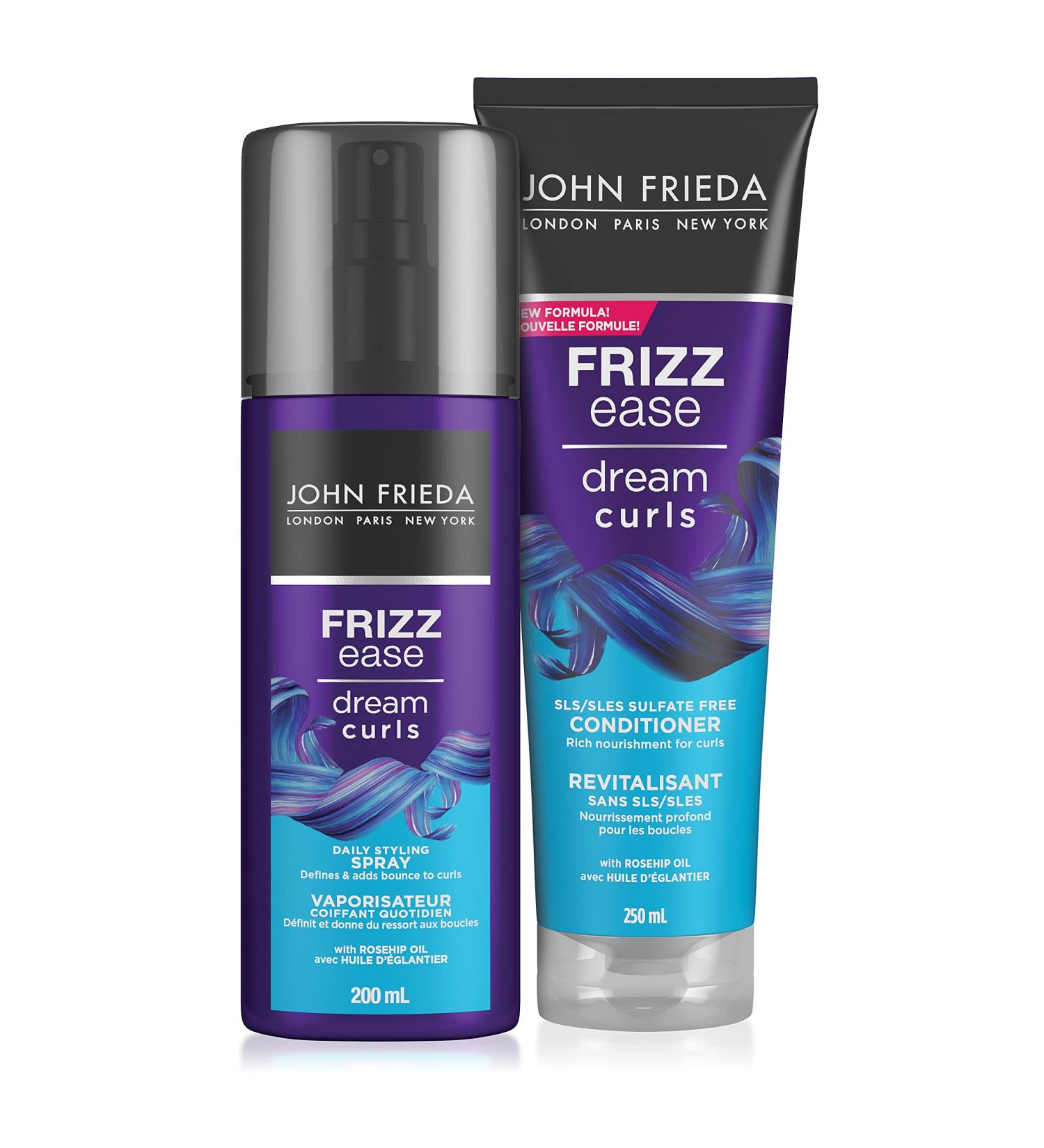 John Frieda Frizz Ease Dream Curls Hair Care Set Conditioner and Daily Styling Spray for defined curly hair SLS/SLES Sulfate Free (250mL + 200mL) - Buy Online on GoSupps.com