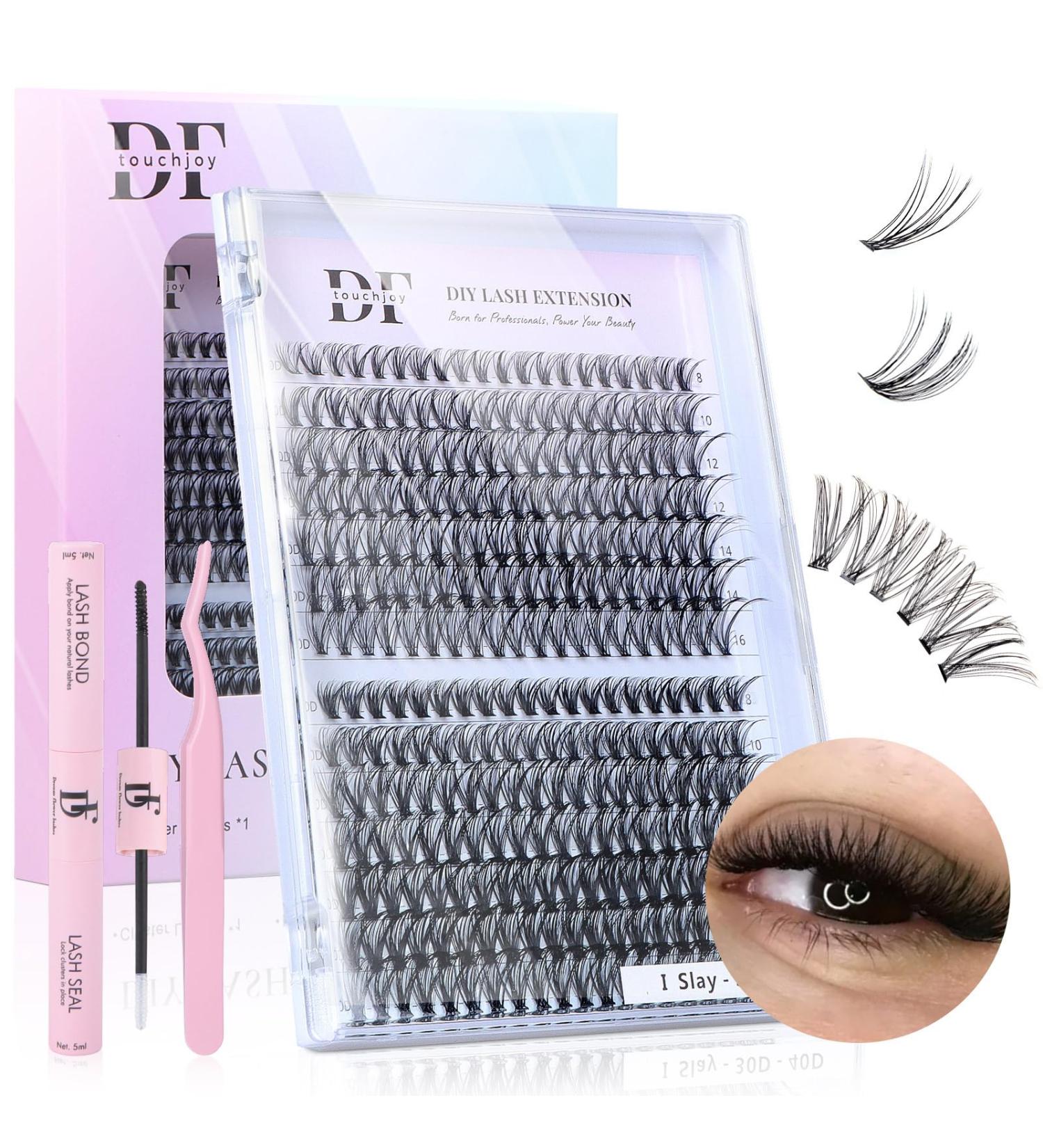 Lash Extension Kit 280Pcs | Mixed 8-16mm Eyelashes with Bond Seal & Applicator | I Slay 30D 40D | Natural Lash Clusters for Stunning Volume - Buy Online on GoSupps.com